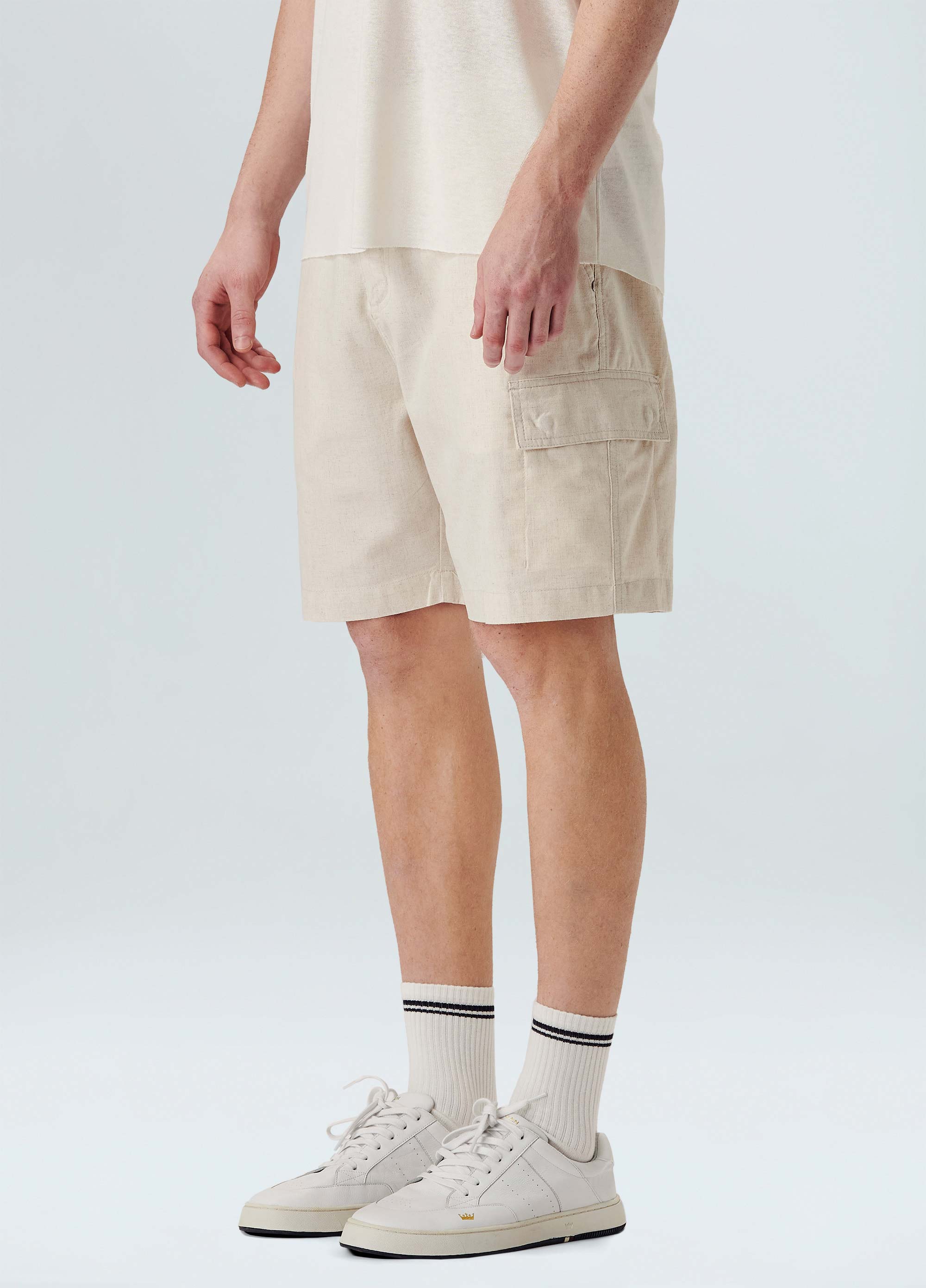 Bermuda cargo cotton linen new