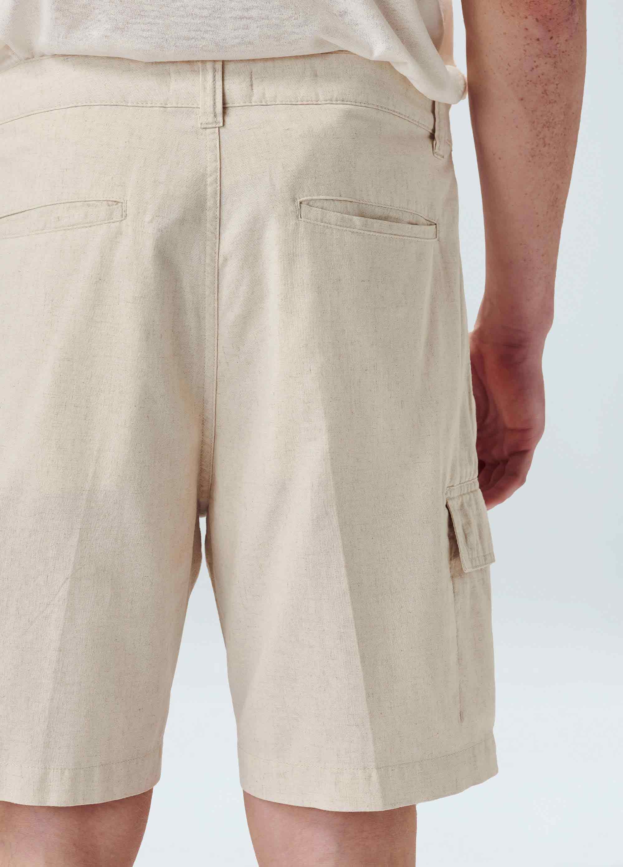 Bermuda cargo cotton linen new