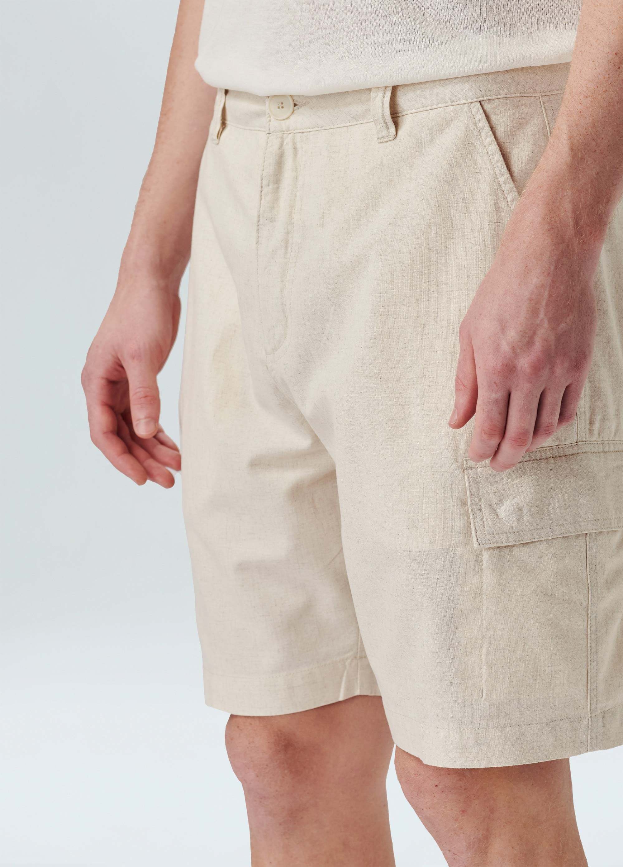 Bermuda cargo cotton linen new
