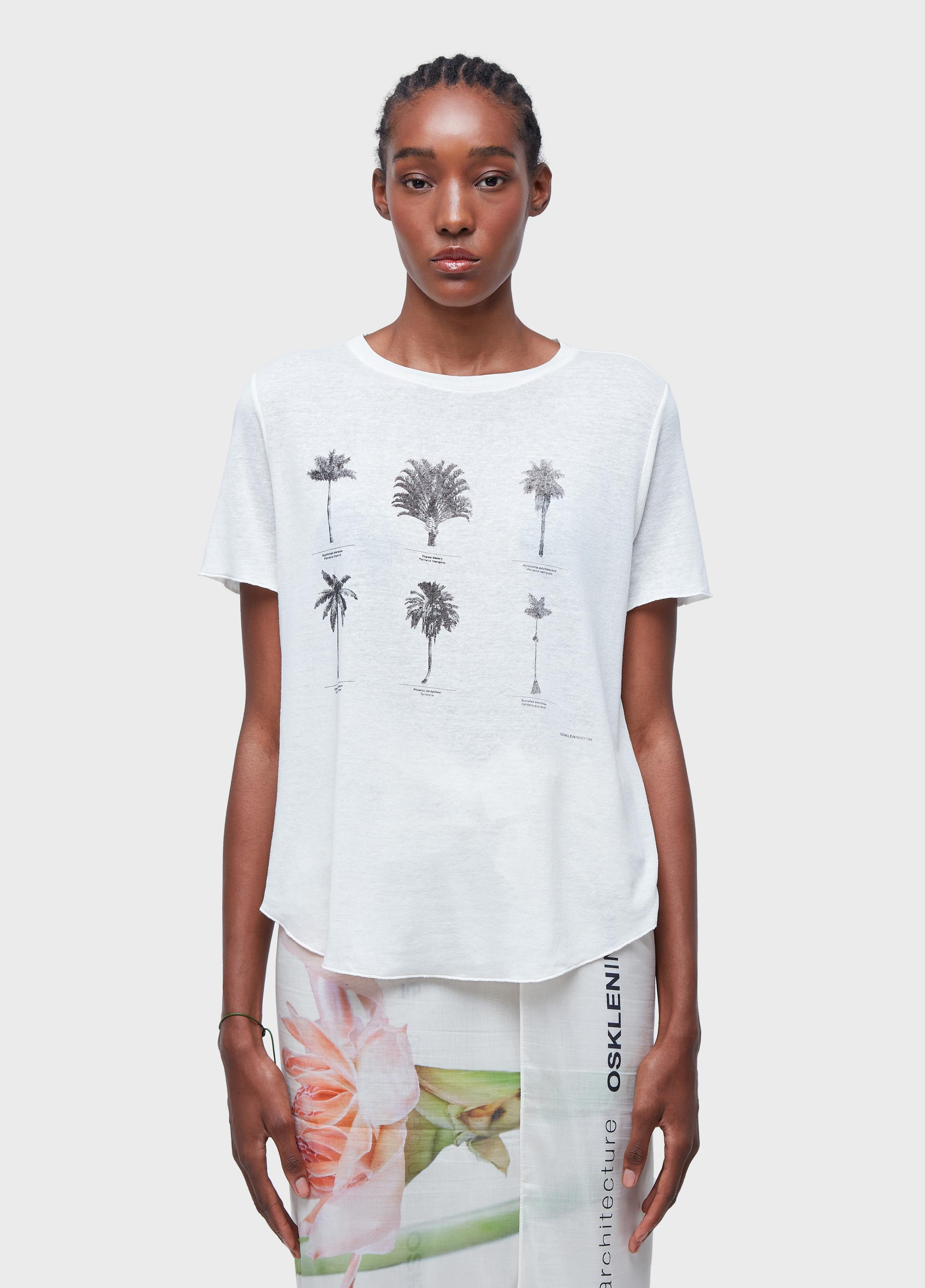 T-shirt  linen inhotim palmeiras