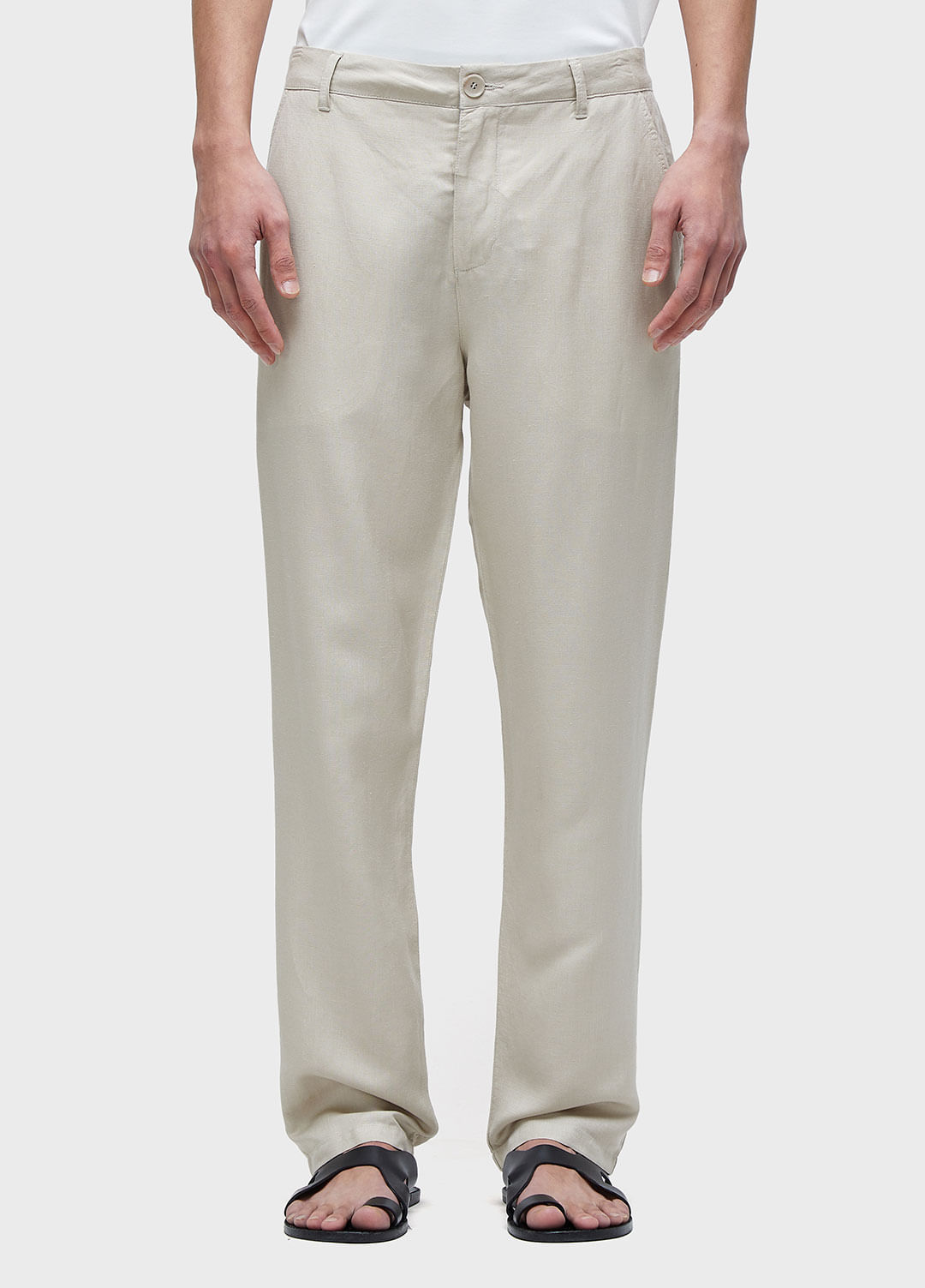 Calça alfaiataria fluid linen