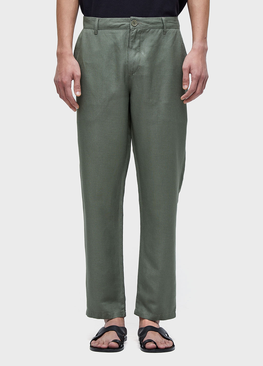 Calça alfaiataria fluid linen