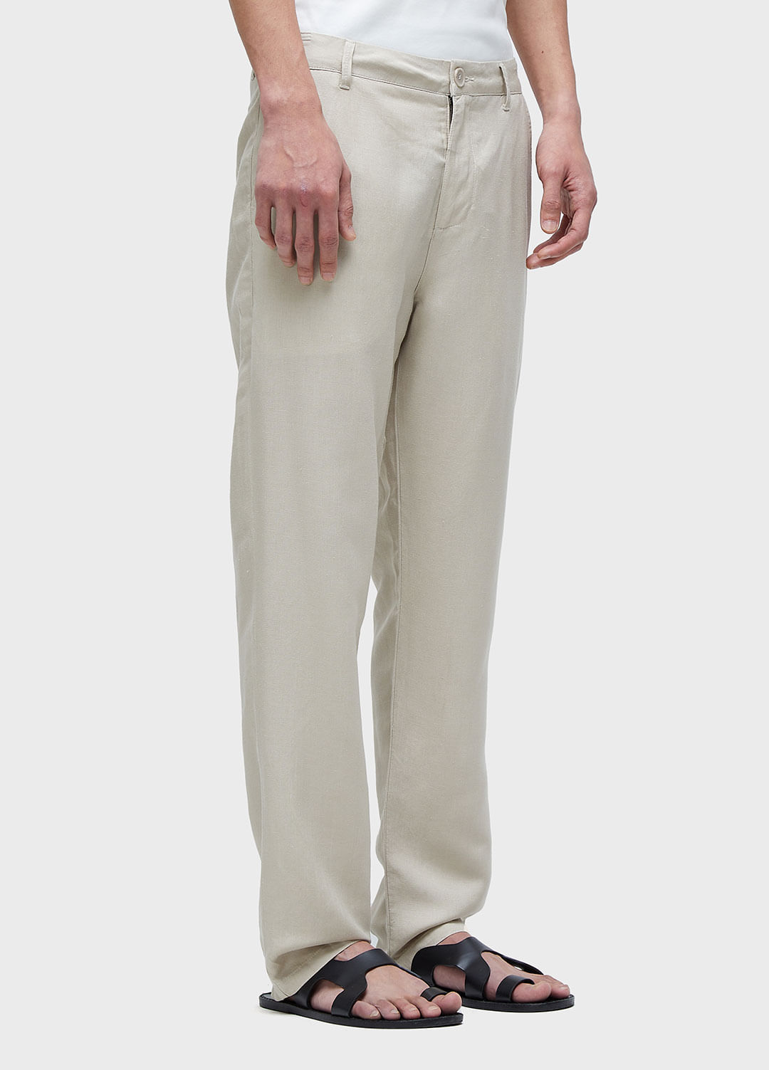 Calça alfaiataria fluid linen