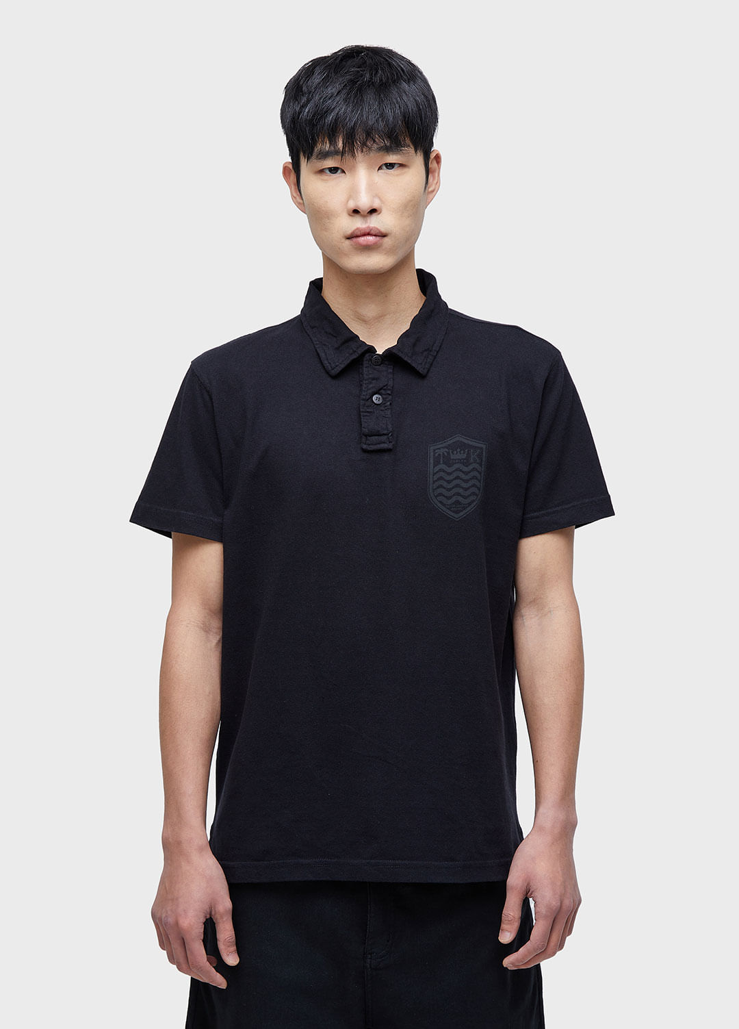 Camisa polo stone  black