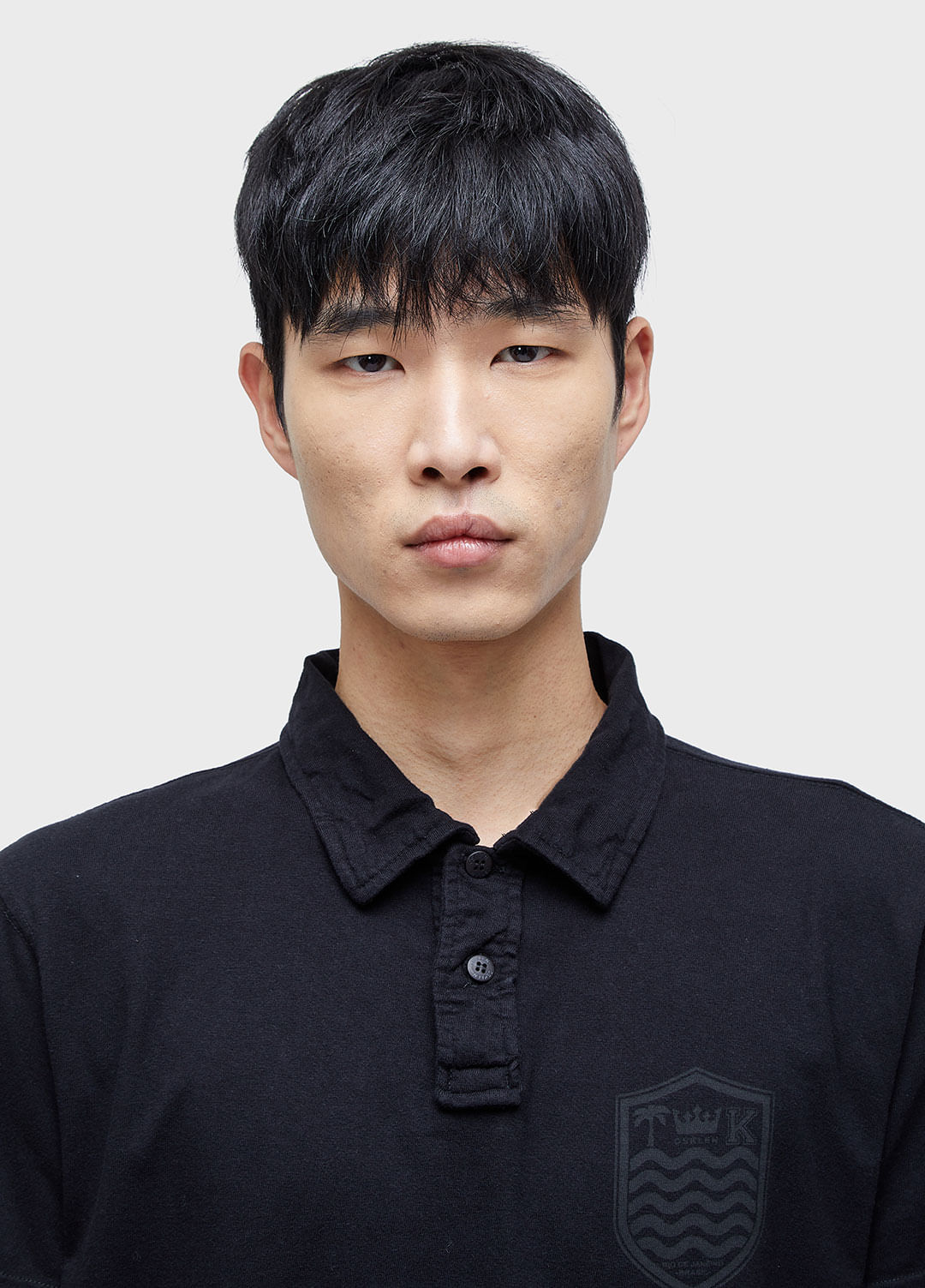 Camisa polo stone  black