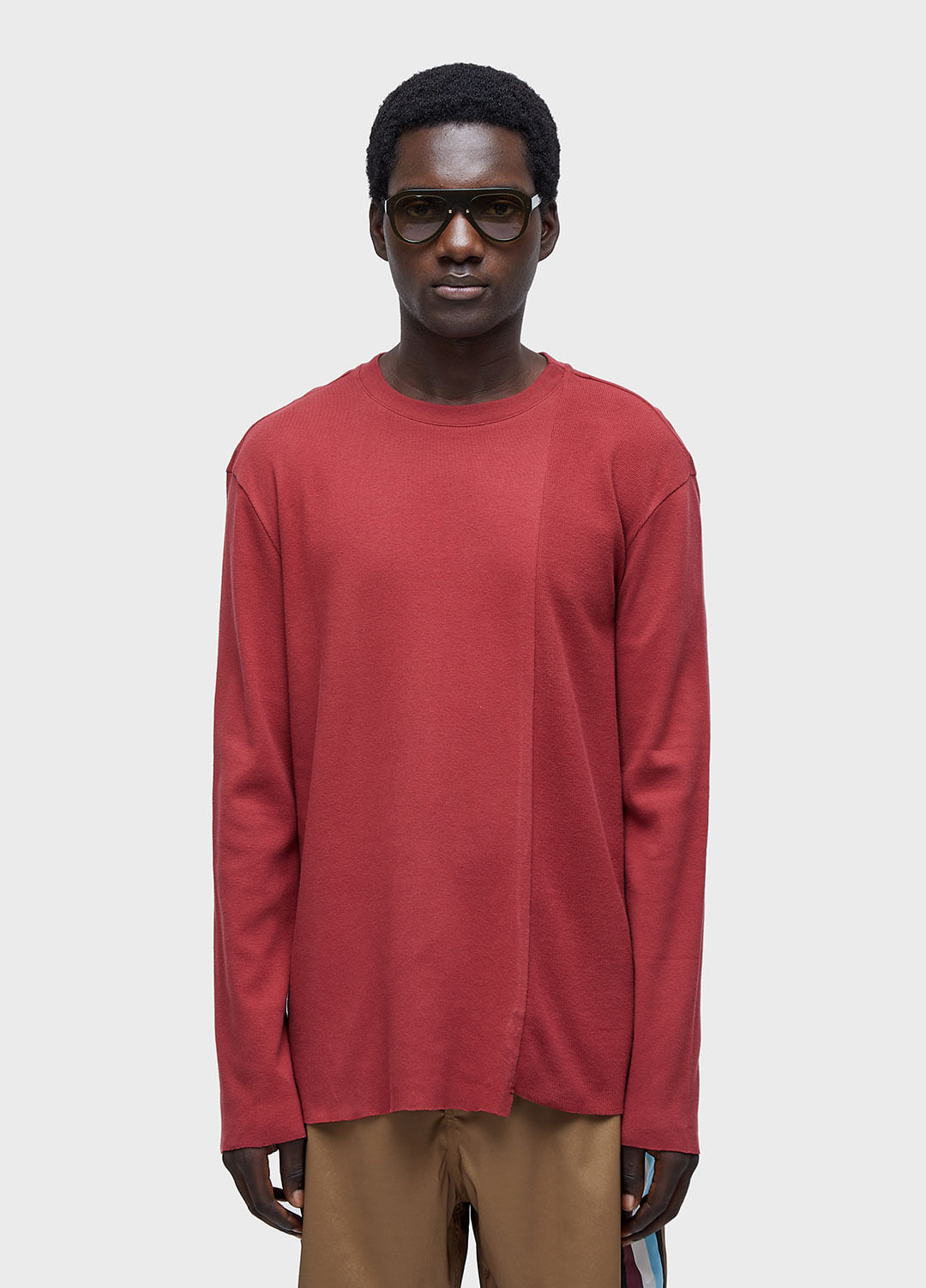 T-shirt slim MIX assimetrica