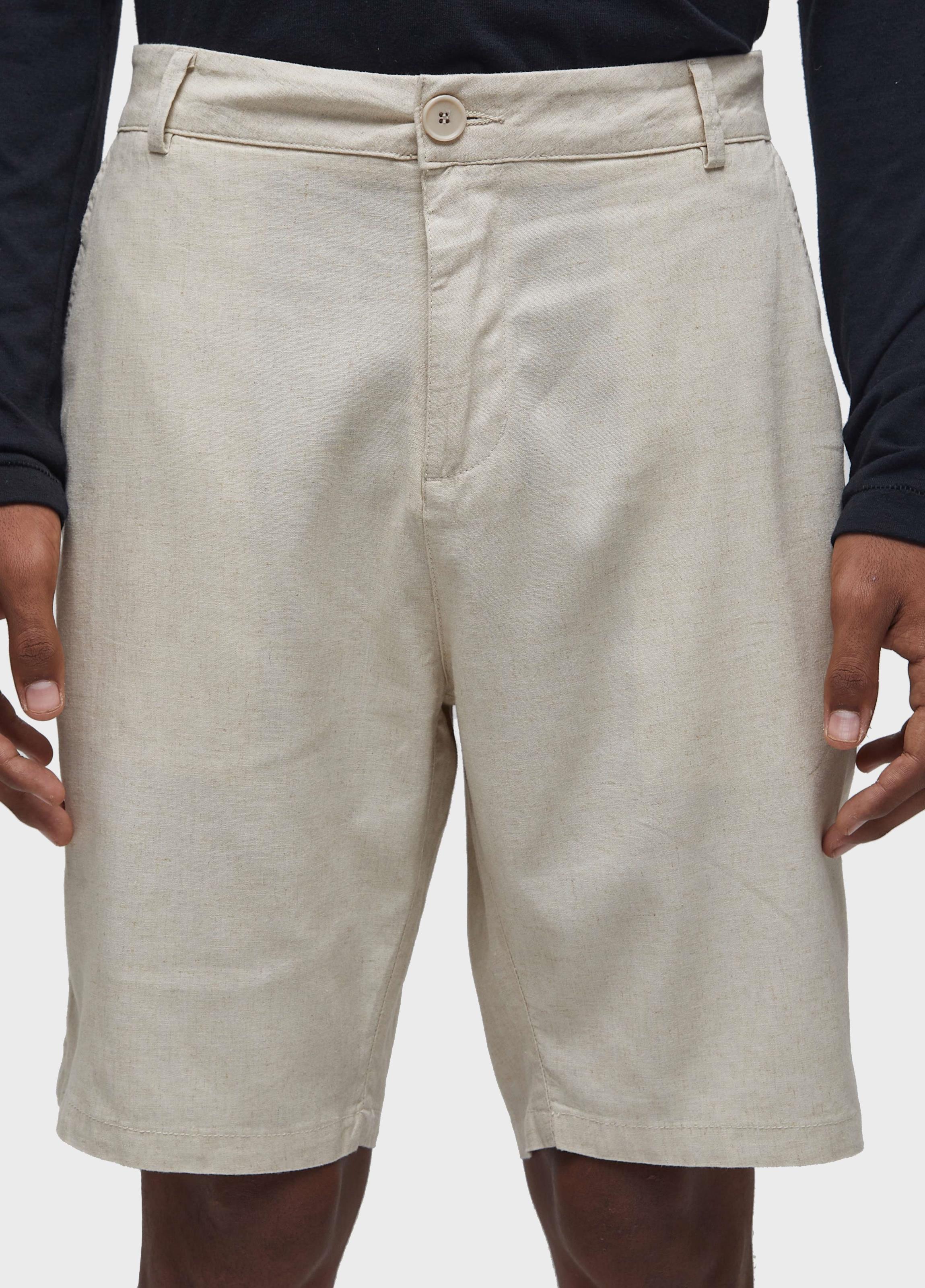 Bermuda alfaiataria basic linen