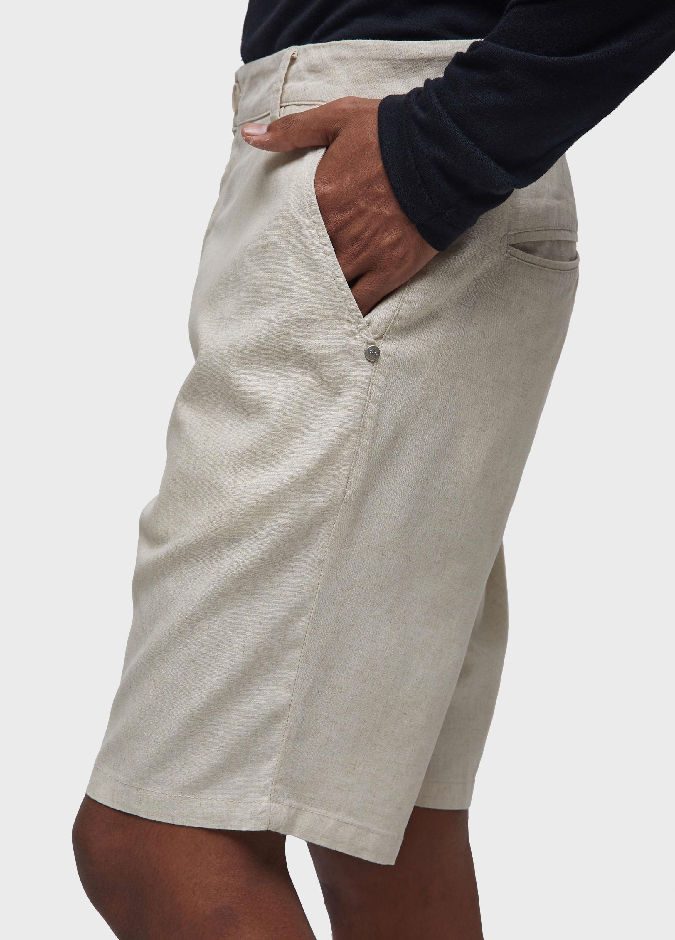 Bermuda alfaiataria basic linen