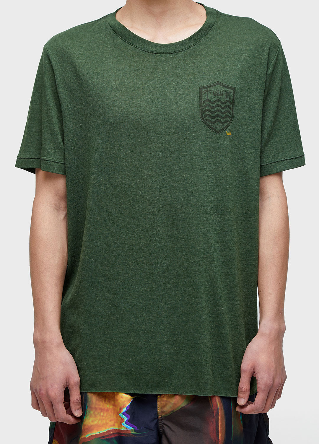 T-shirt light brasão linen white edition