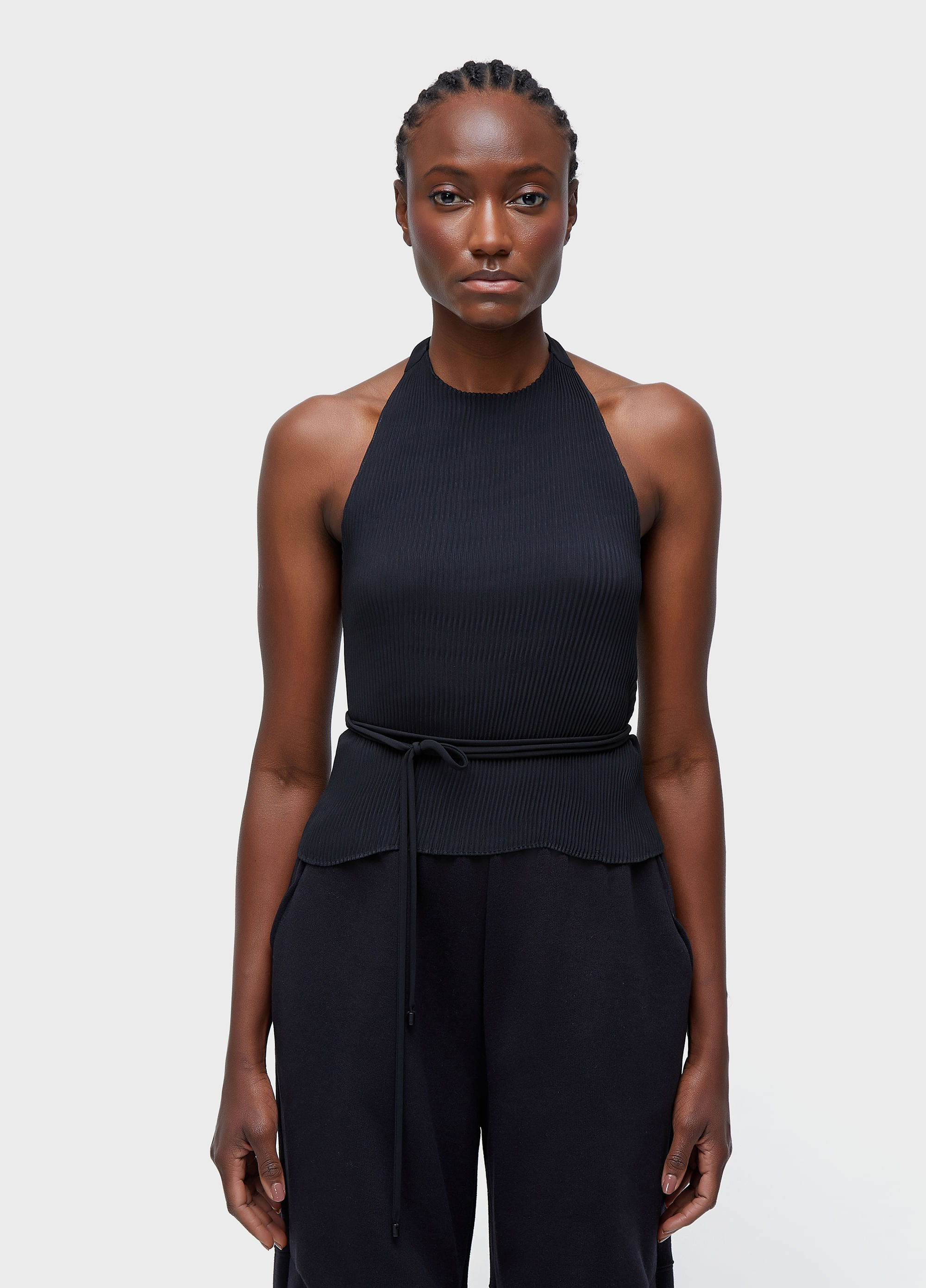 Blusa frente única plissada