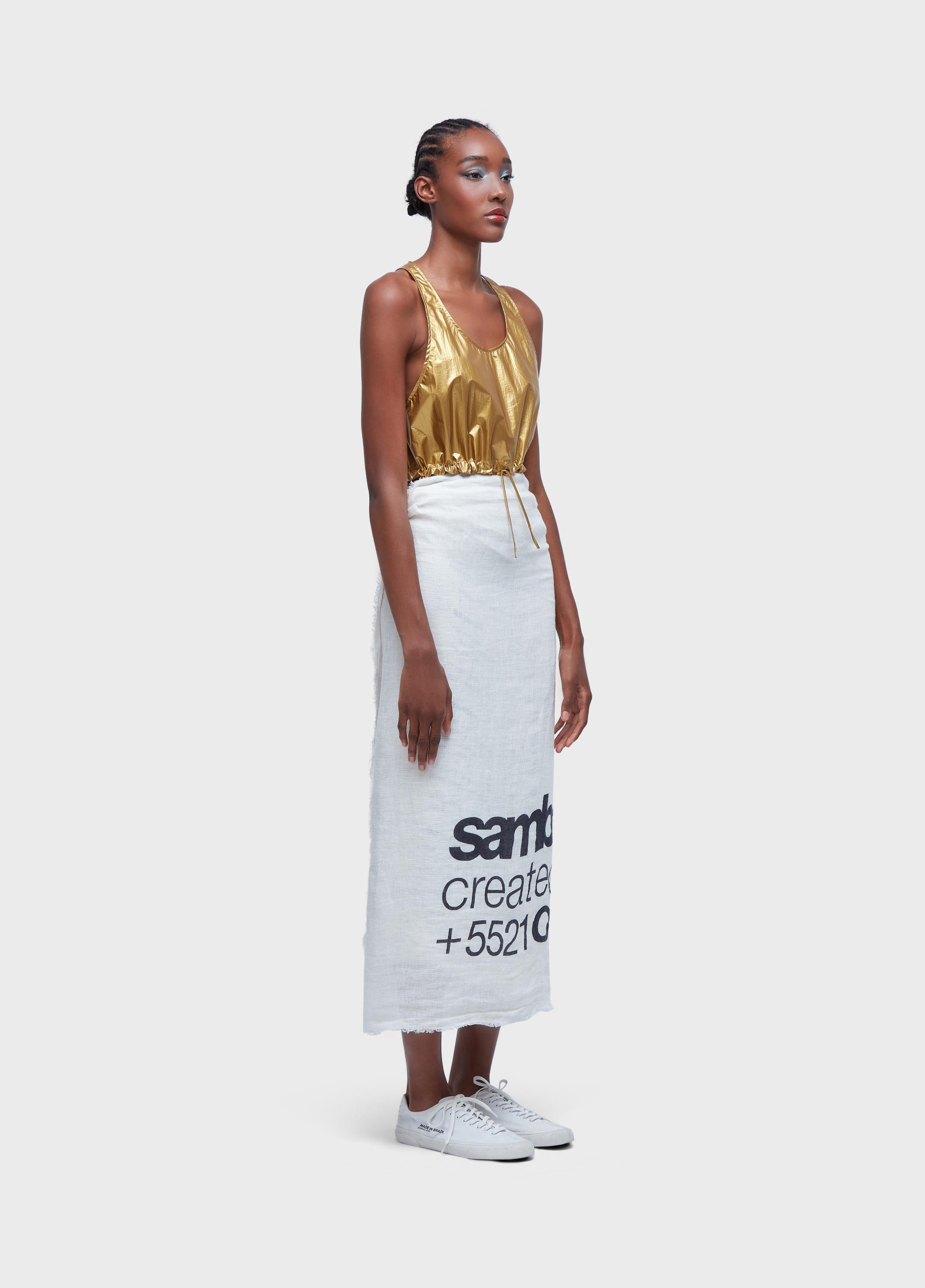 Top sleeveless gold