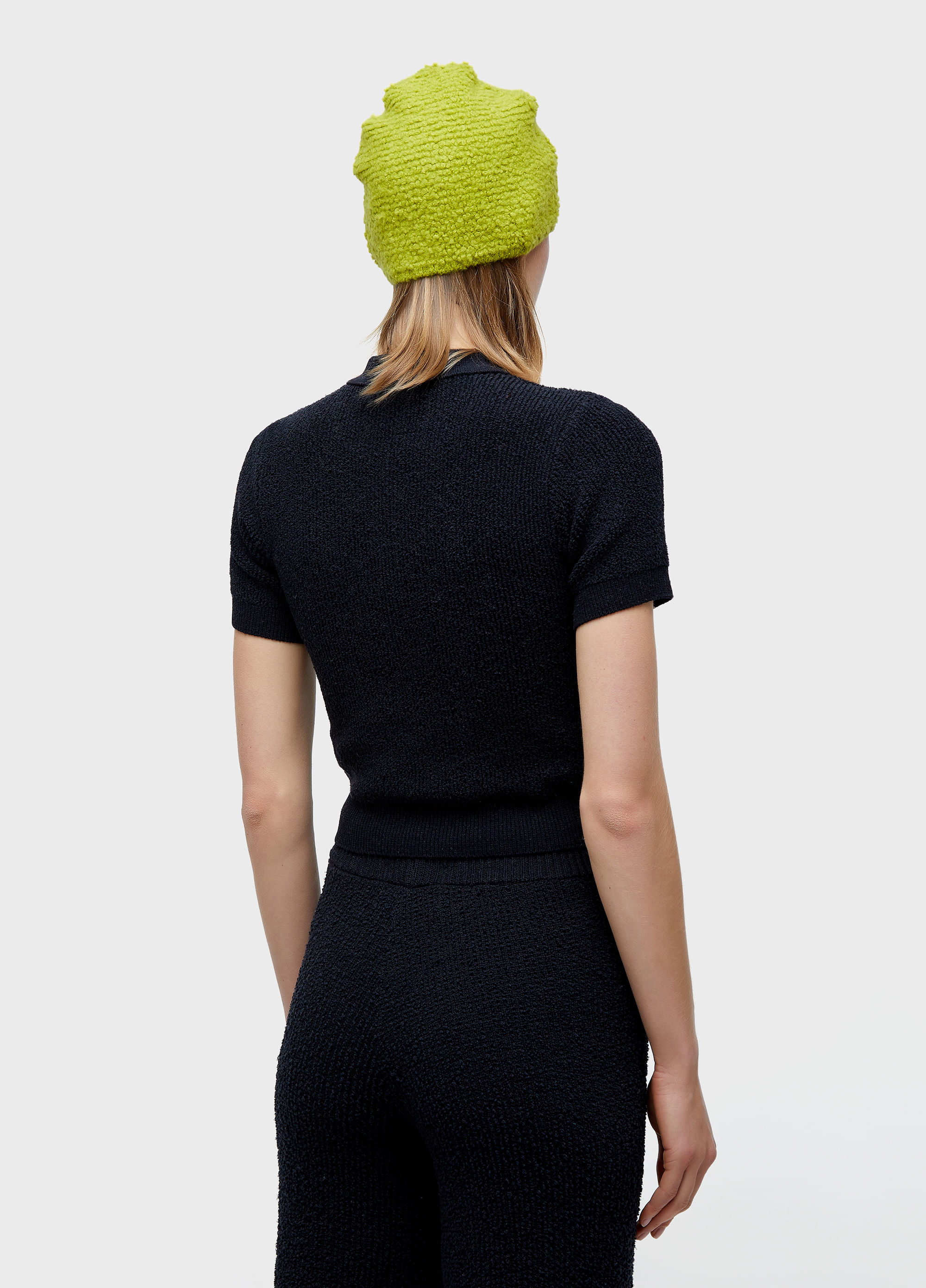 Camisa polo tricot bouclet fit