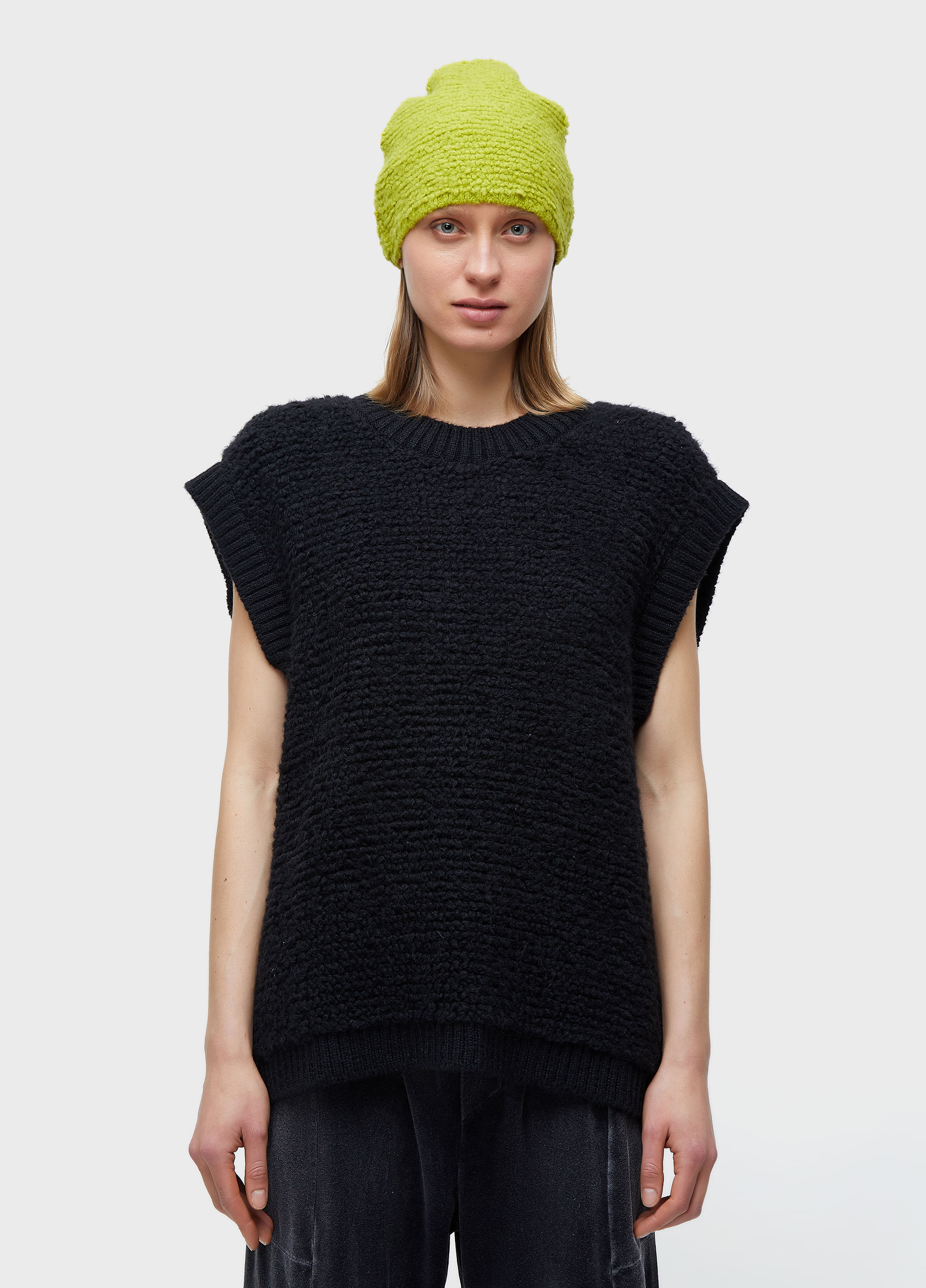 Colete furry tricot