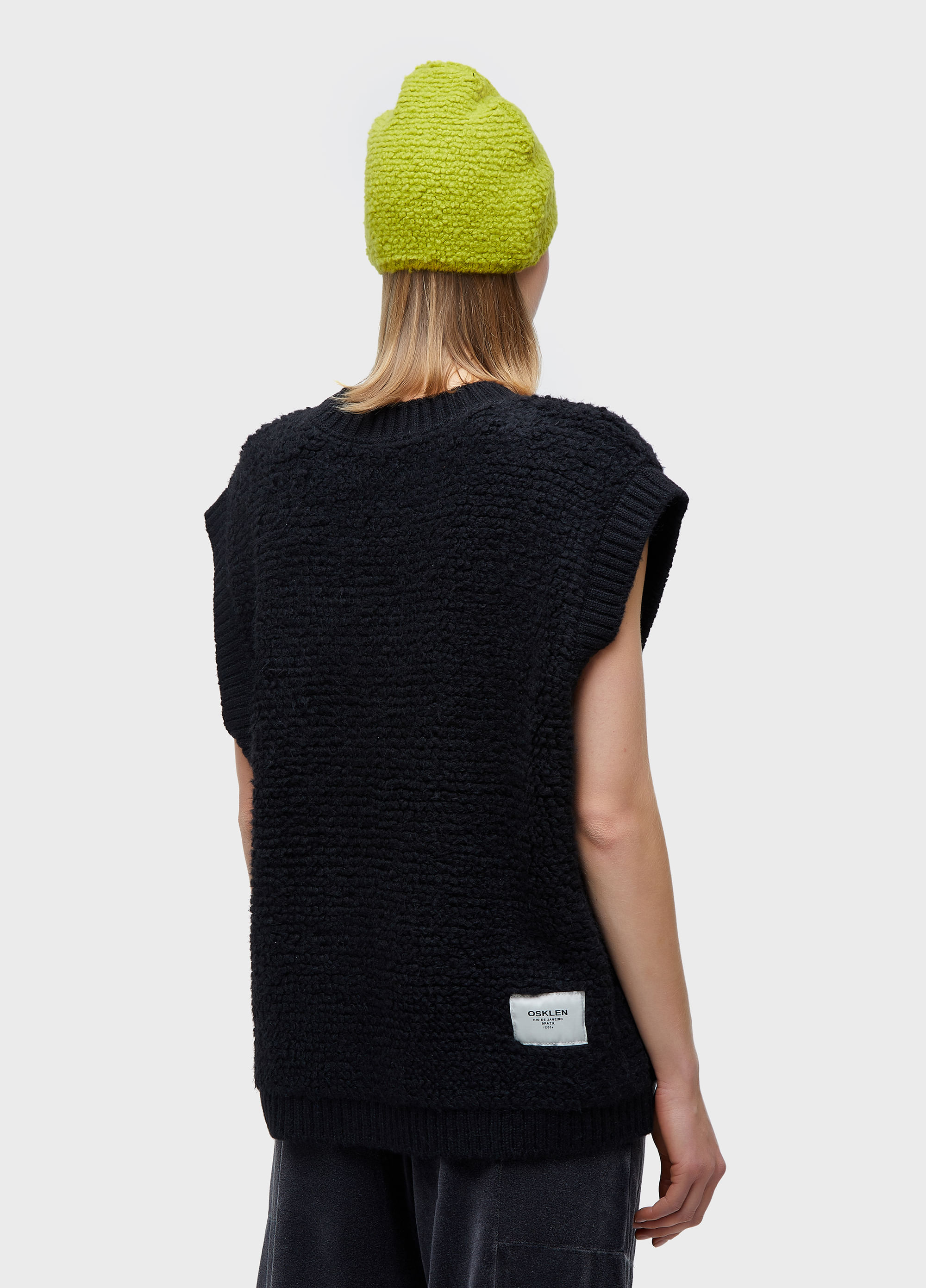 Colete furry tricot