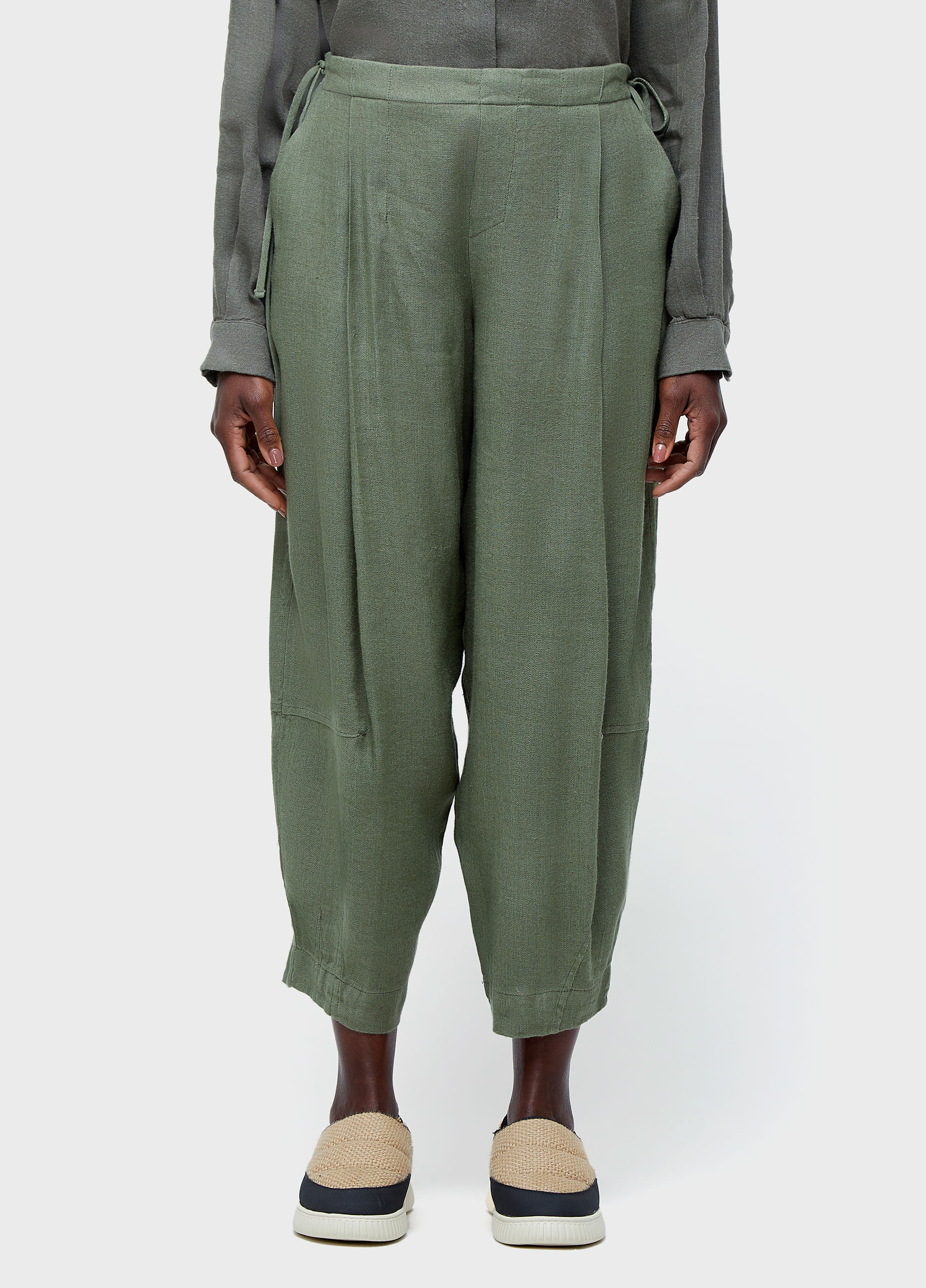 Calça regulagem linho reciclado