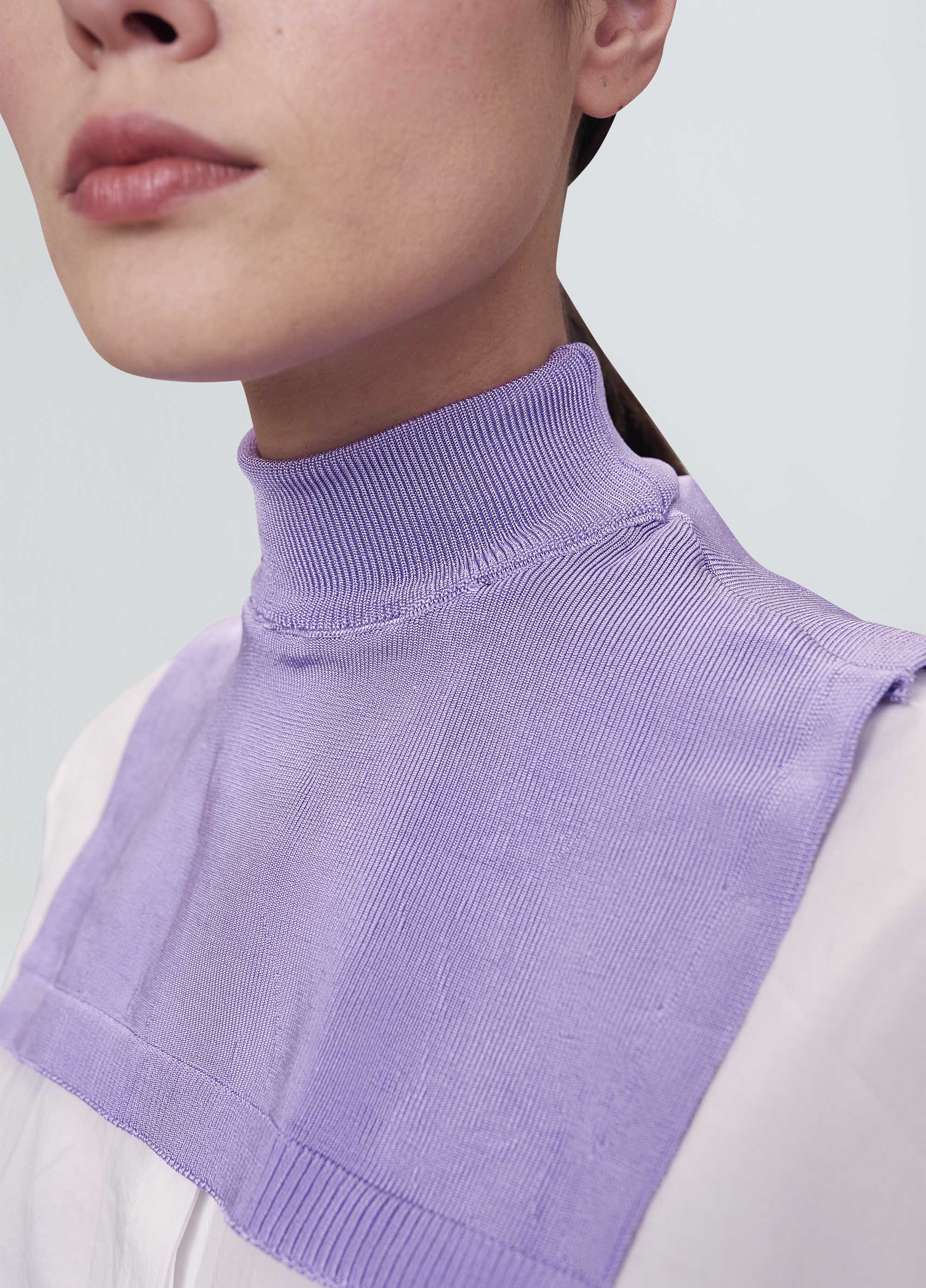 Gola tricot canelado rayon