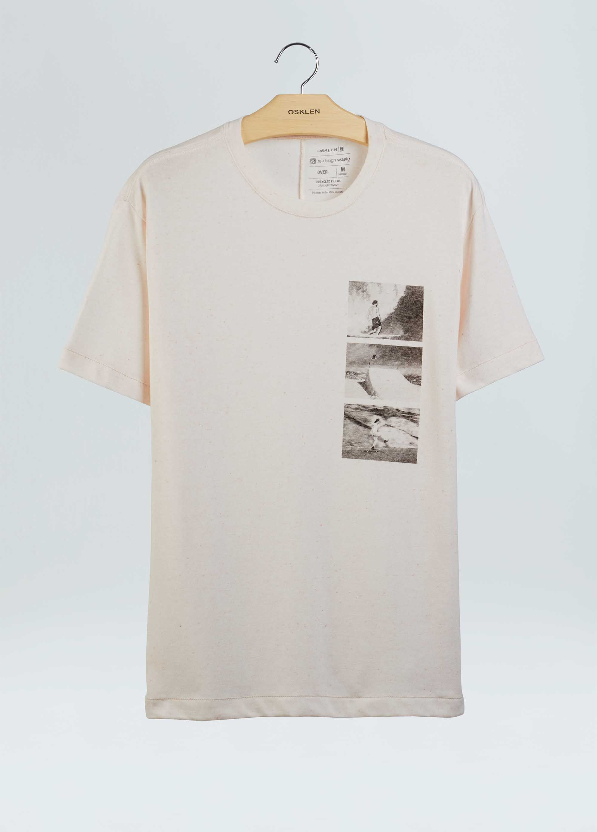 T-shirt over skate