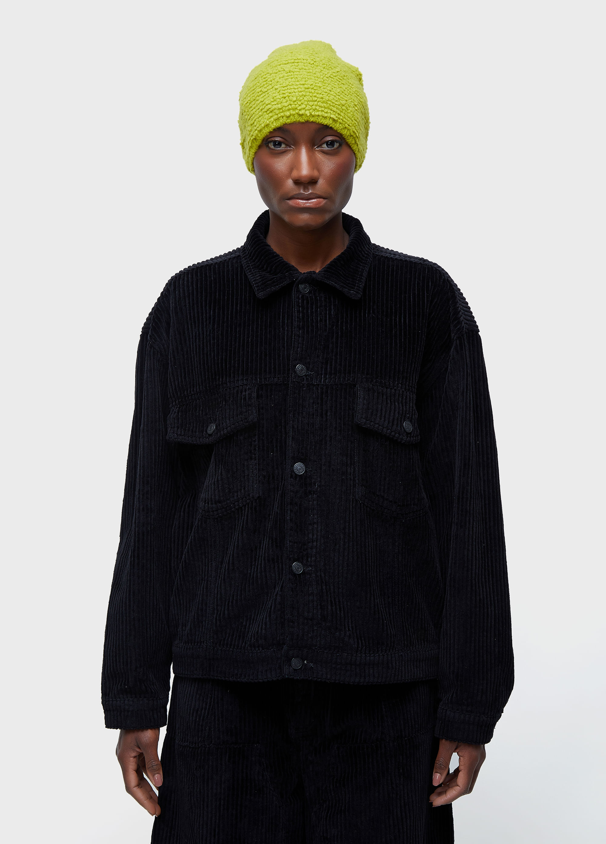 Jaqueta oversized veludo cotele