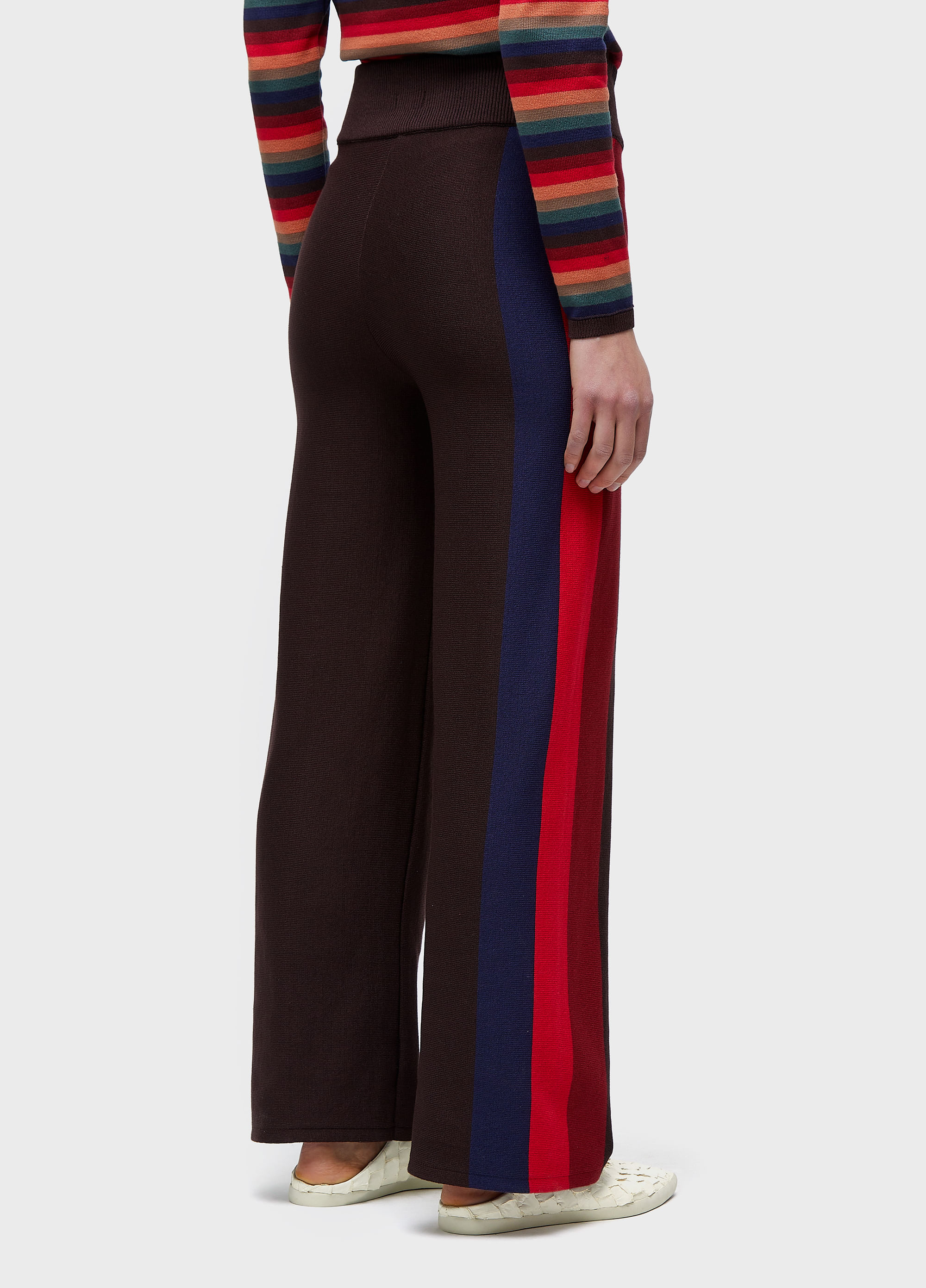 Calça tricot colorfull stripes