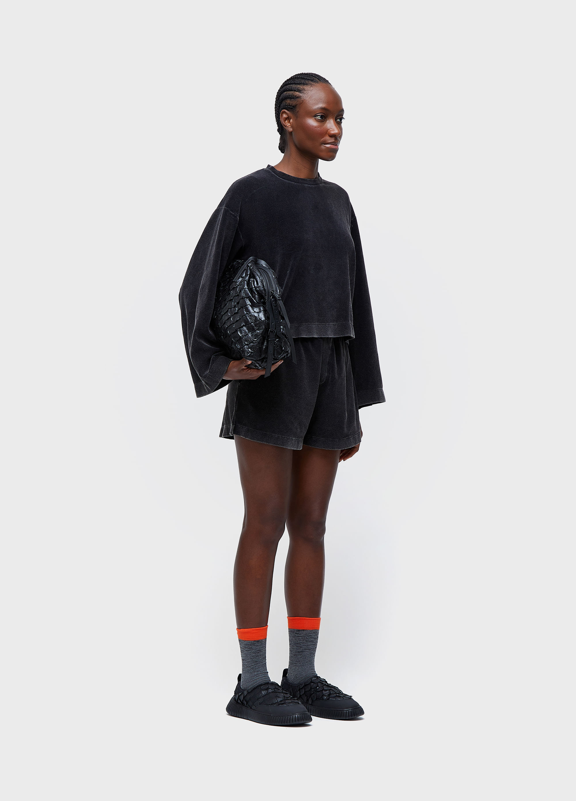 Blusa plush marmorizado uni