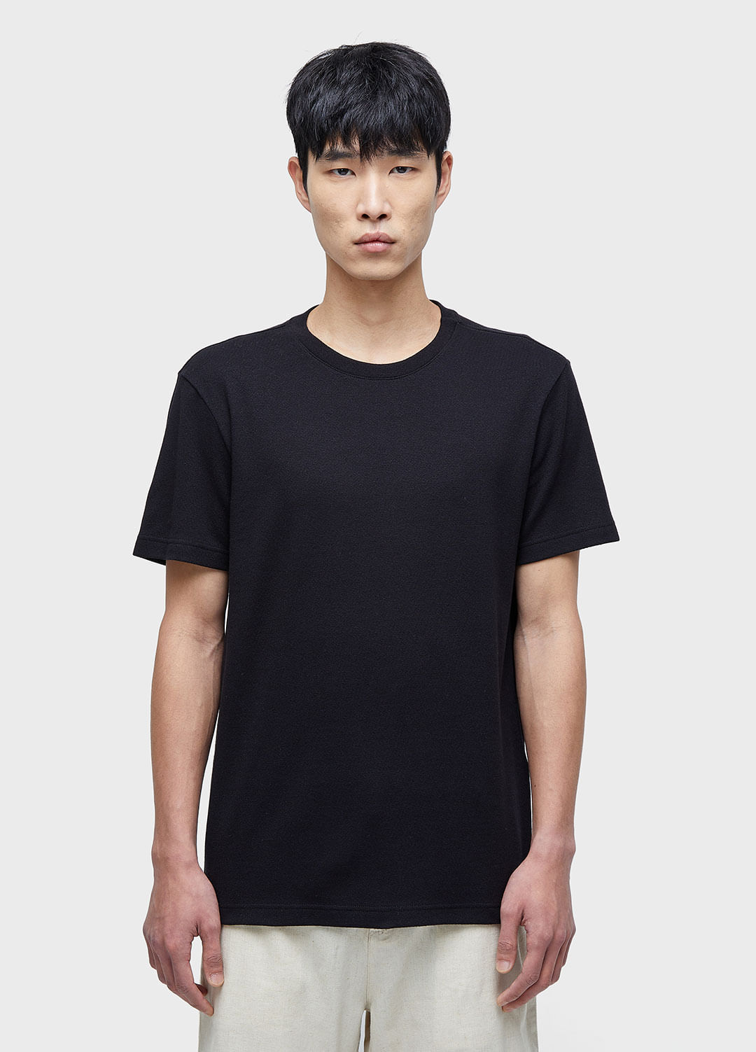 T-shirt ribbed rough uni MC