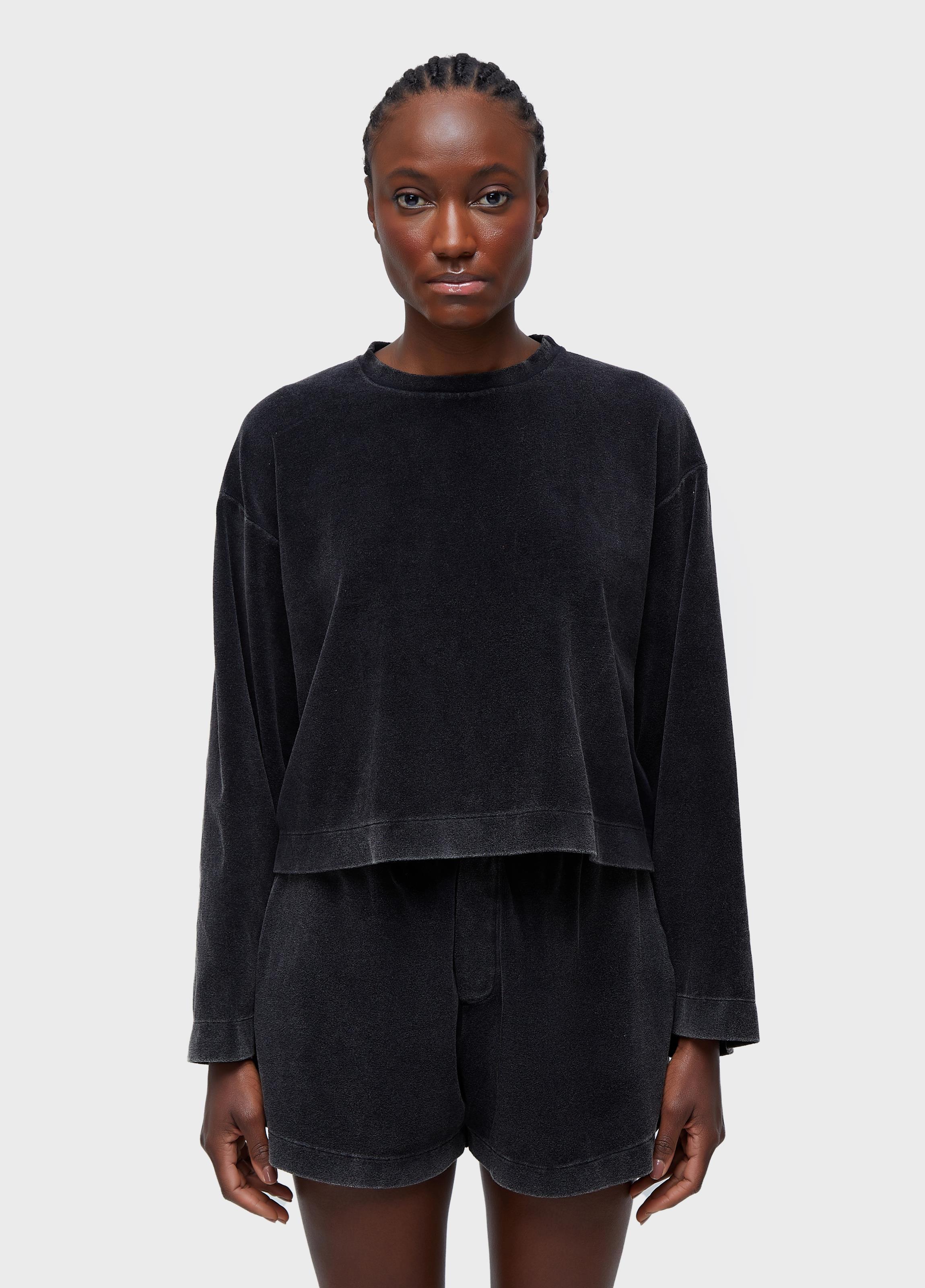 Blusa  plush marmorizada