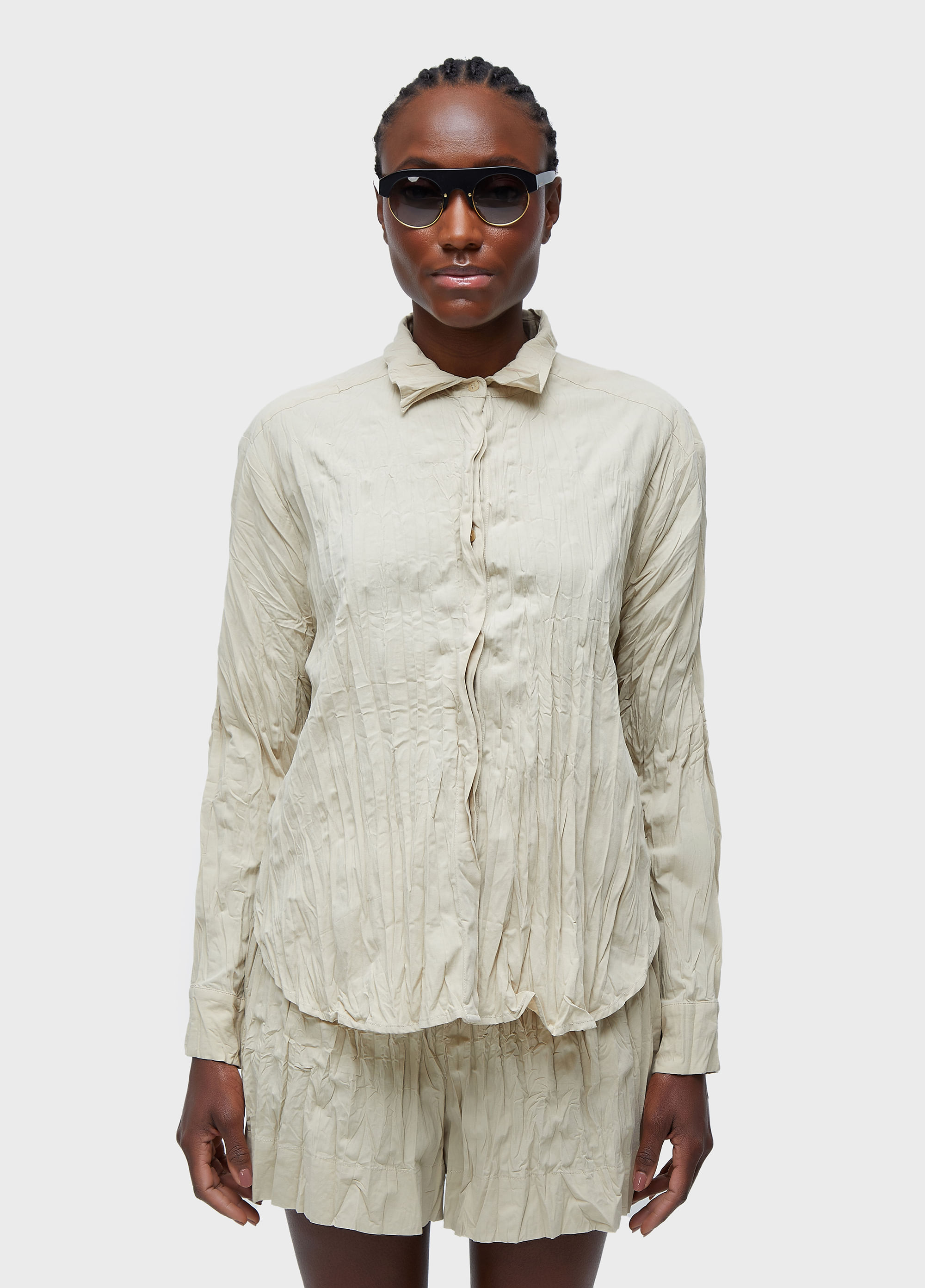 Camisa tricoline wrinkled