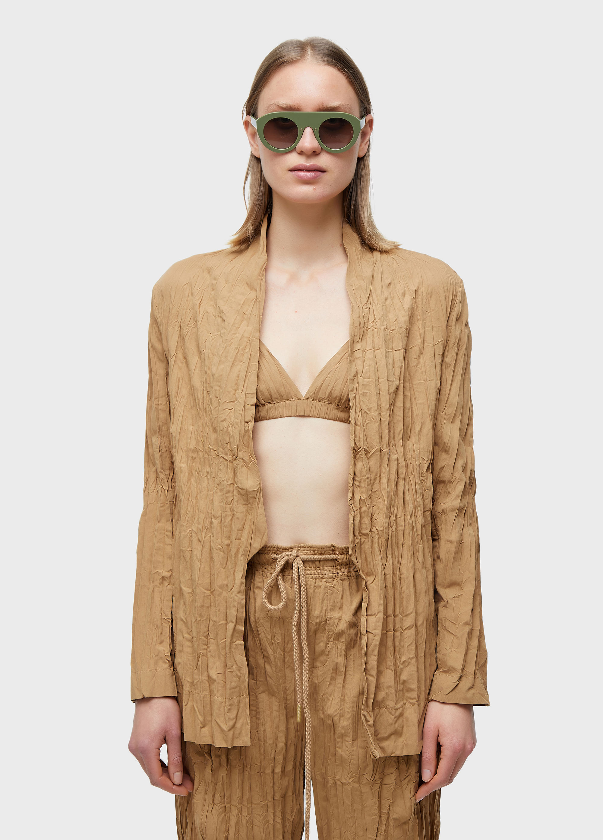 Blazer tricoline wrinkled
