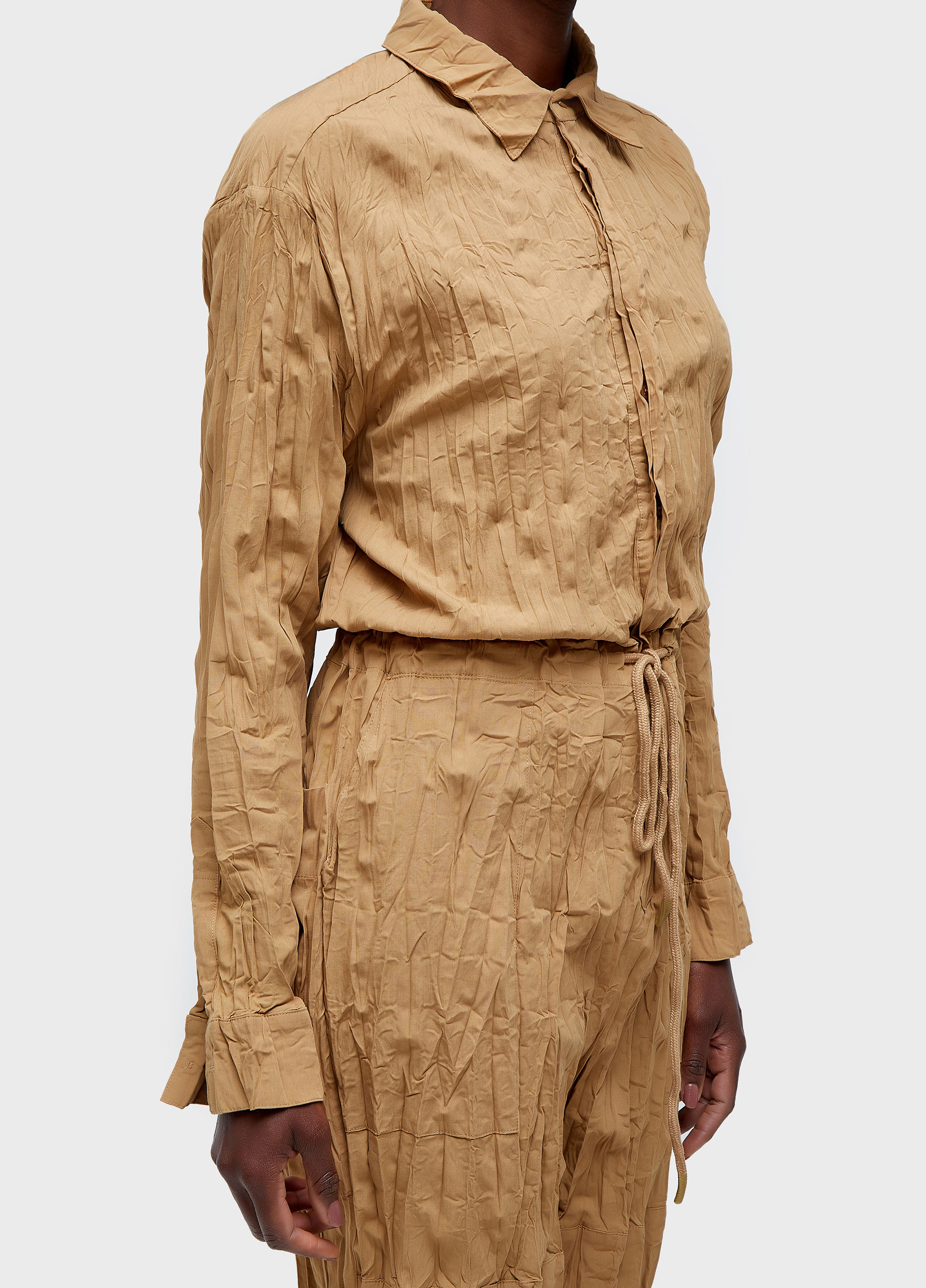 Macacão tricoline wrinkled