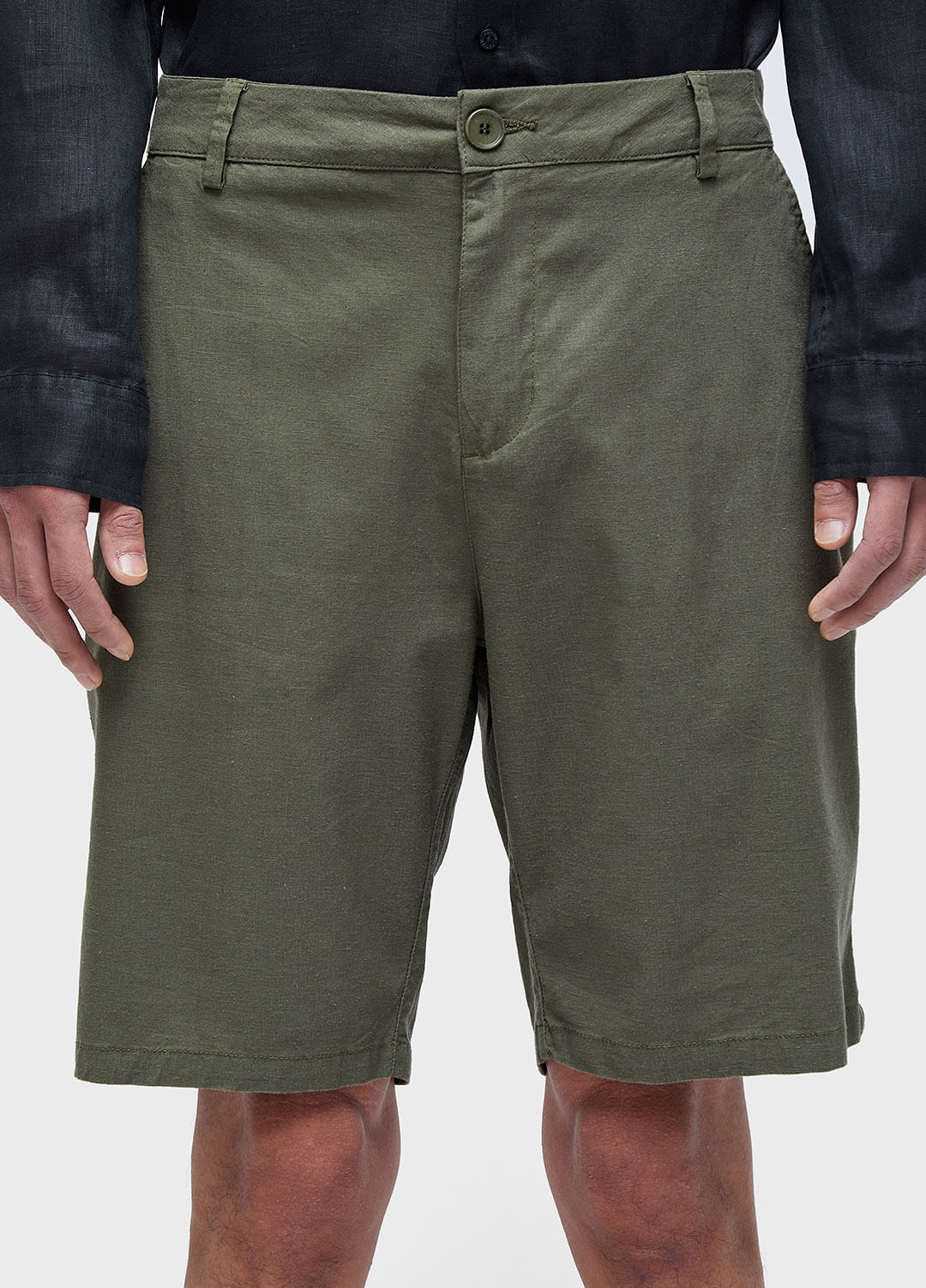 Bermuda alfaiataria basic linen