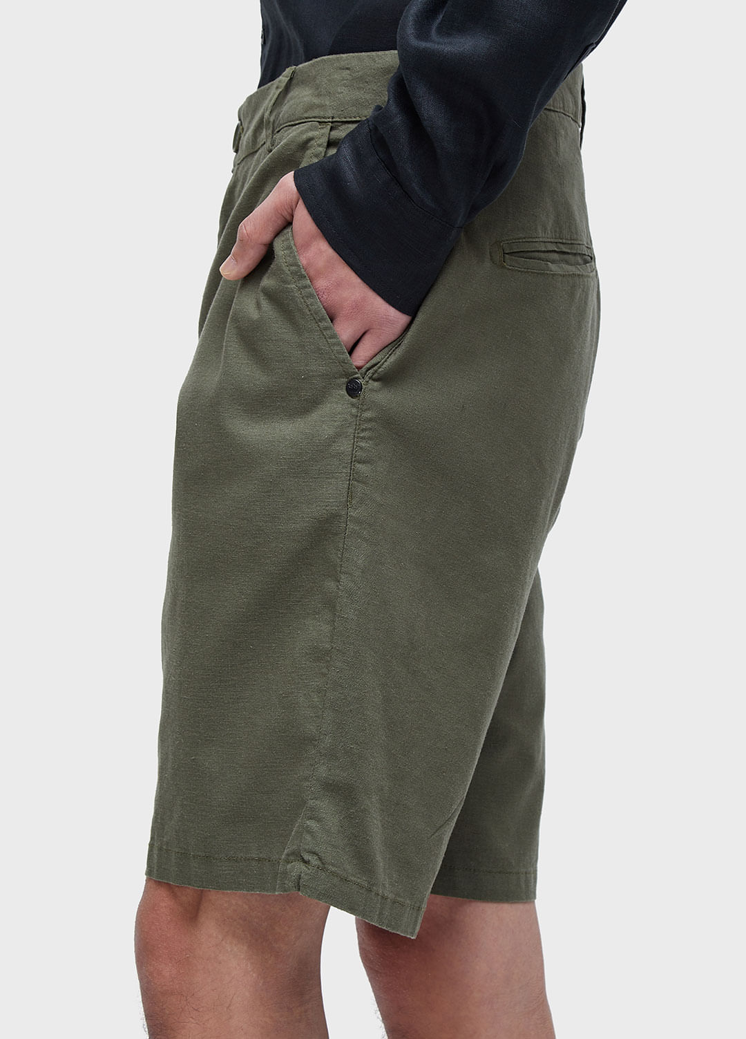 Bermuda alfaiataria basic linen