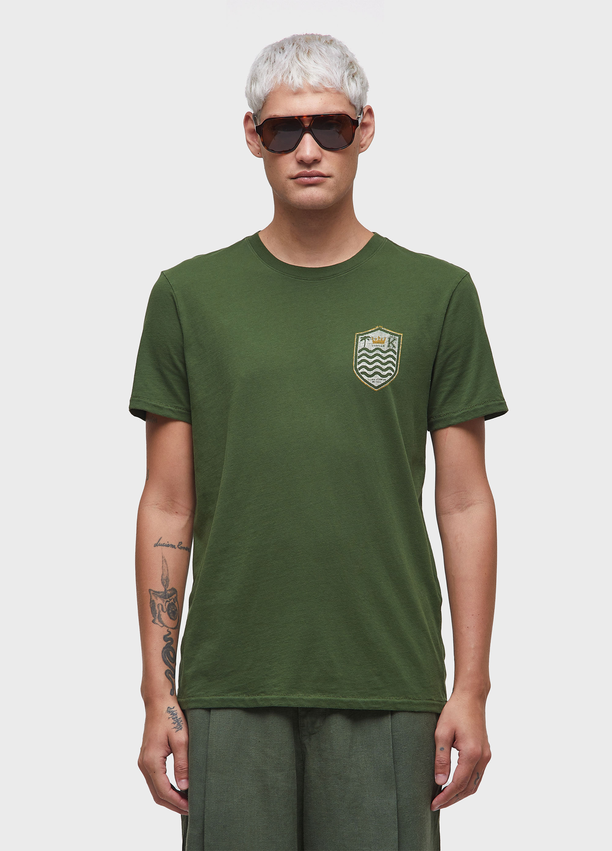 T-shirt soft used brasão gaze