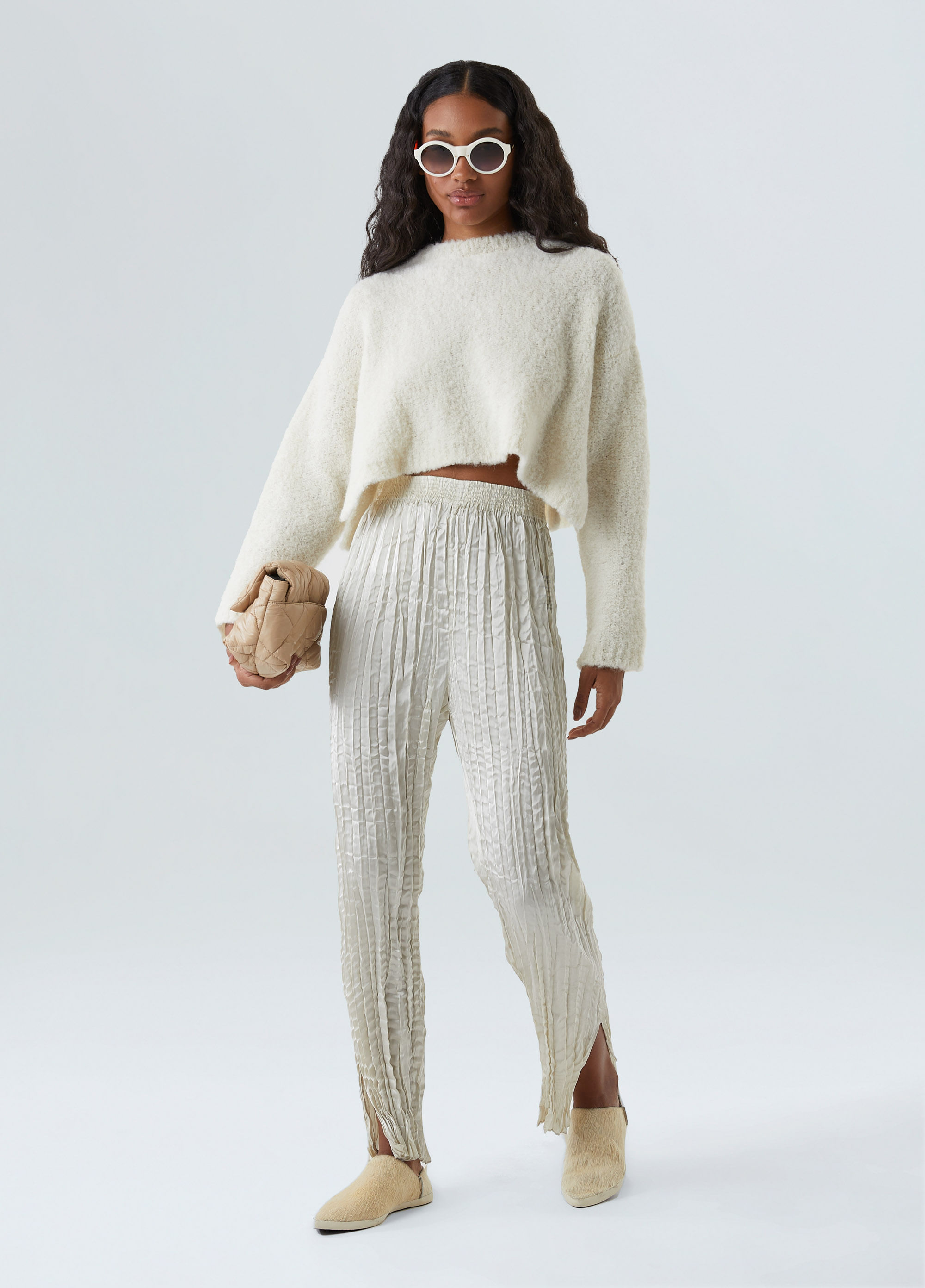 Maxi blusa tricot gola