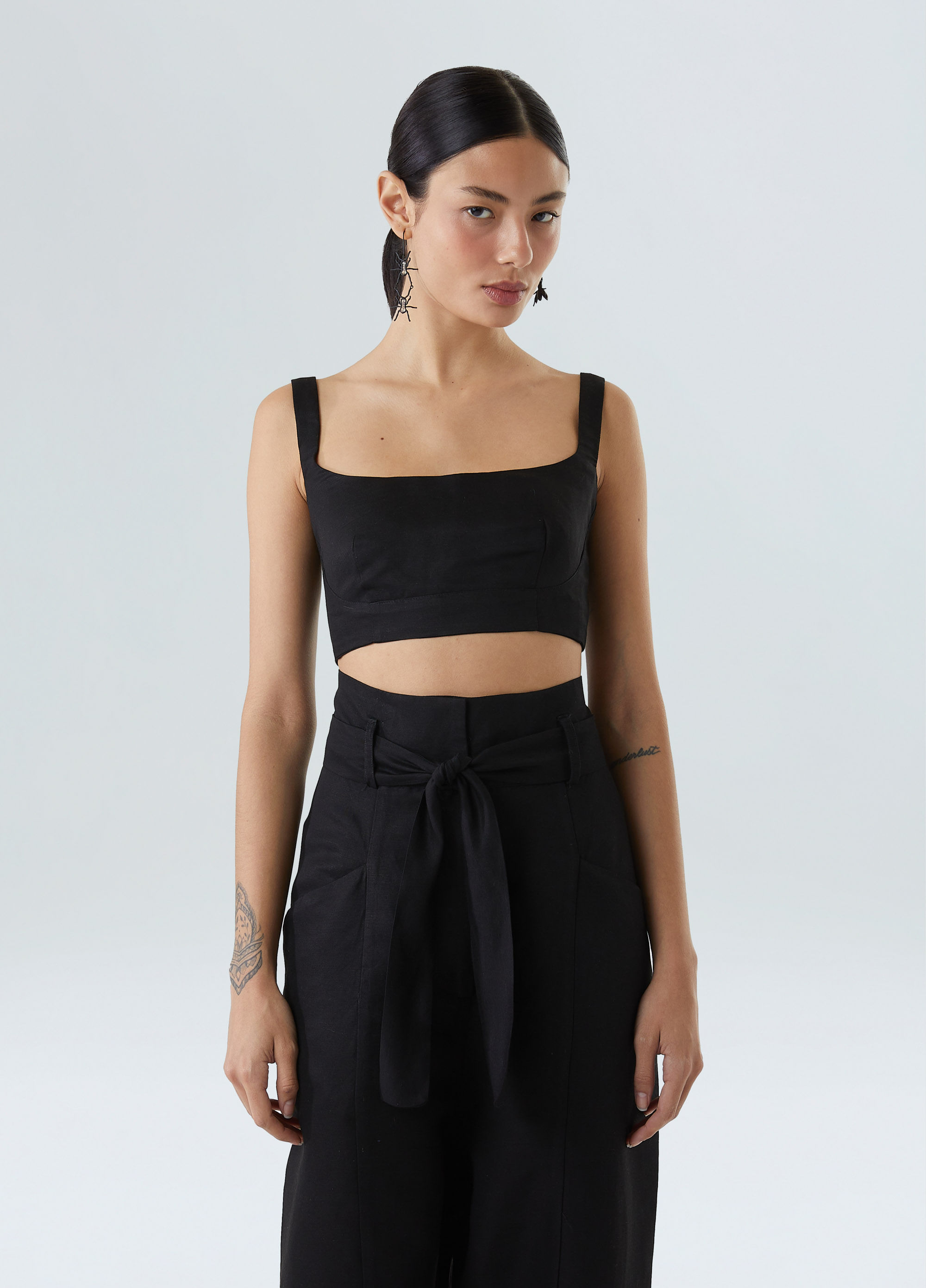 Top  cropped alças