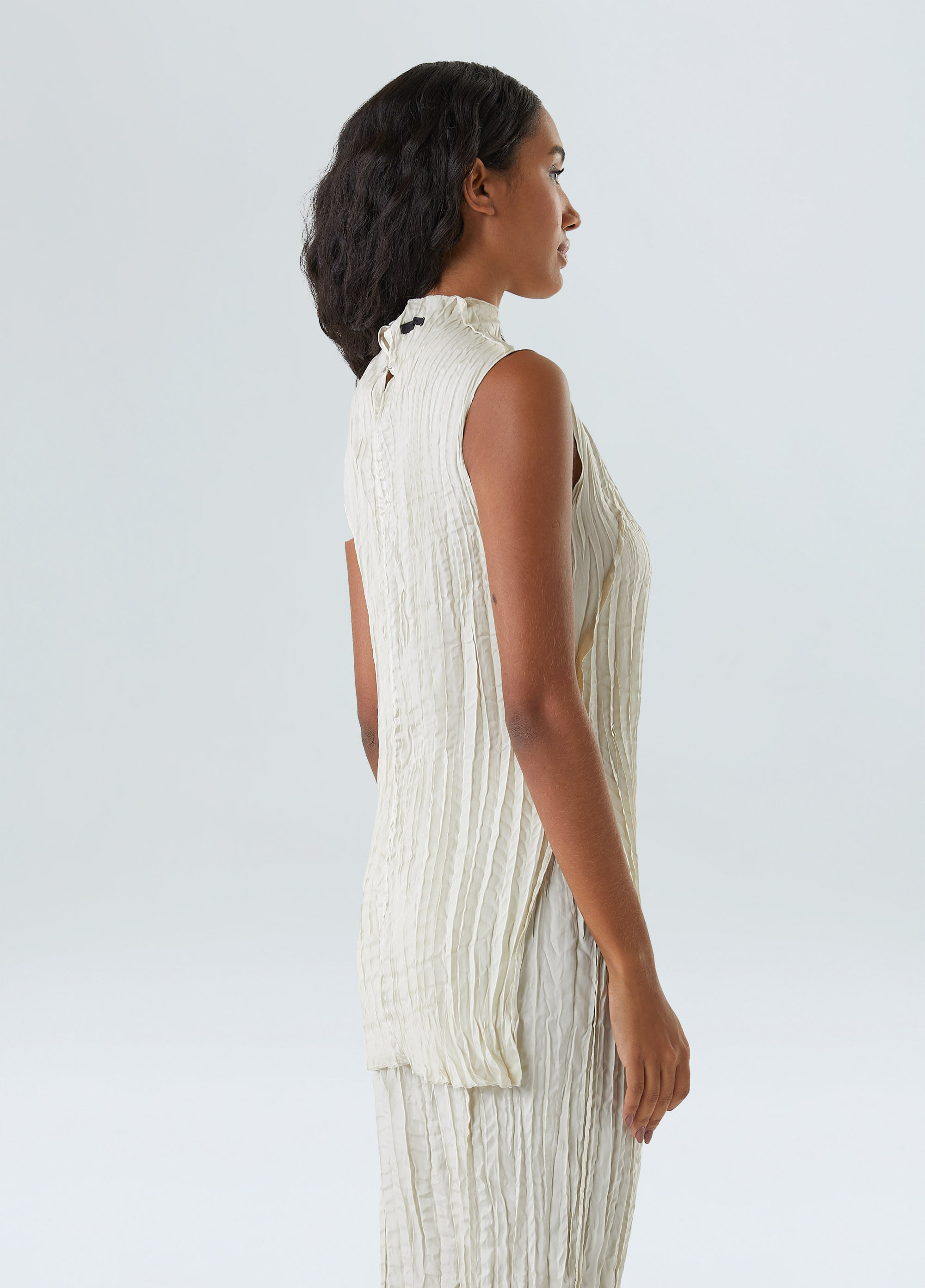 Blusa wrinkled satin