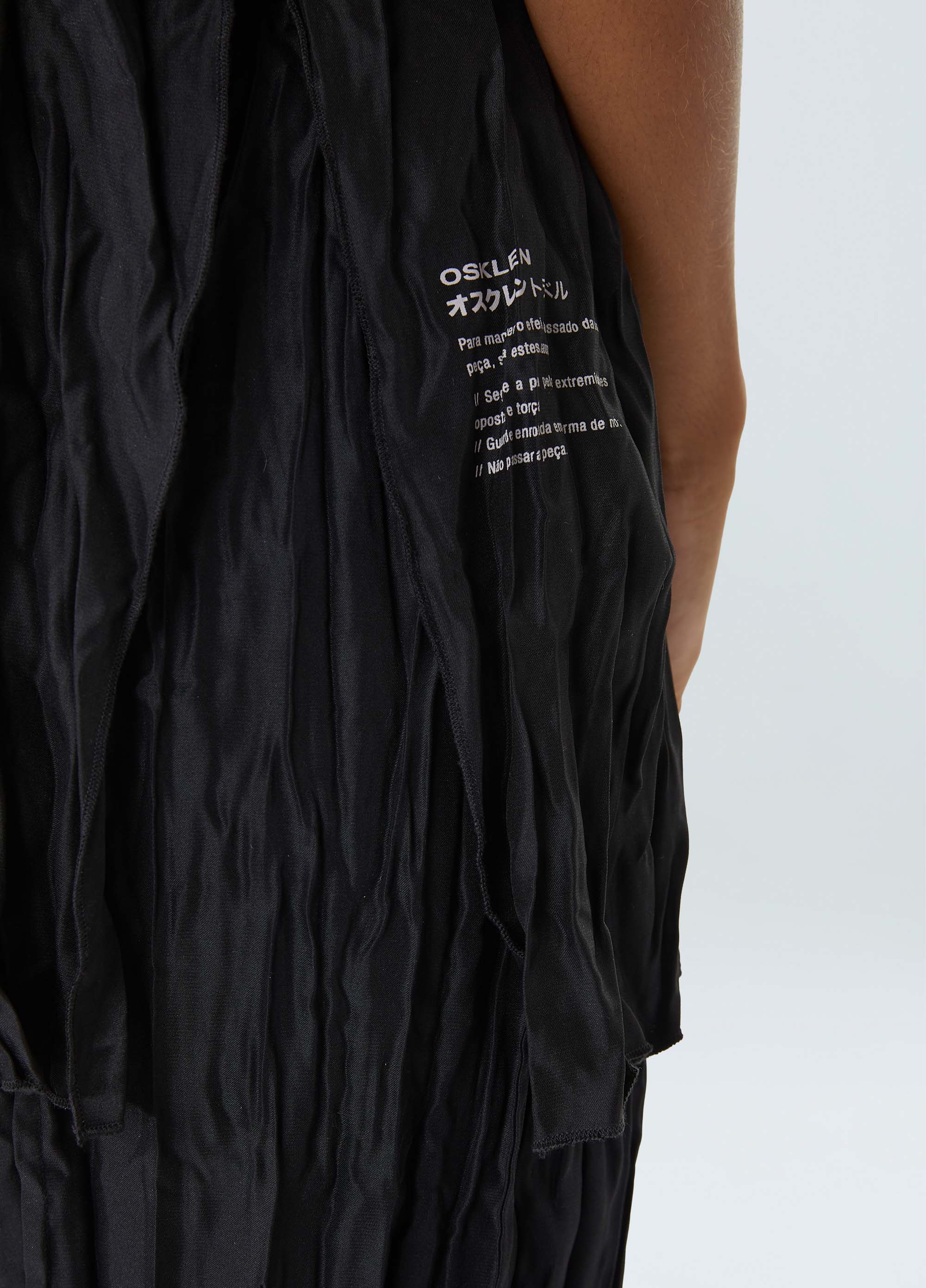 Blusa wrinkled satin