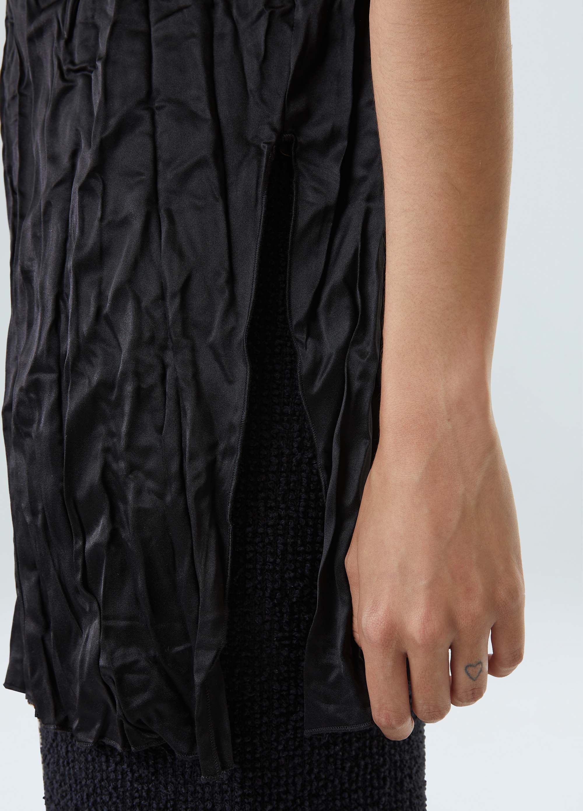 Blusa wrinkled satin