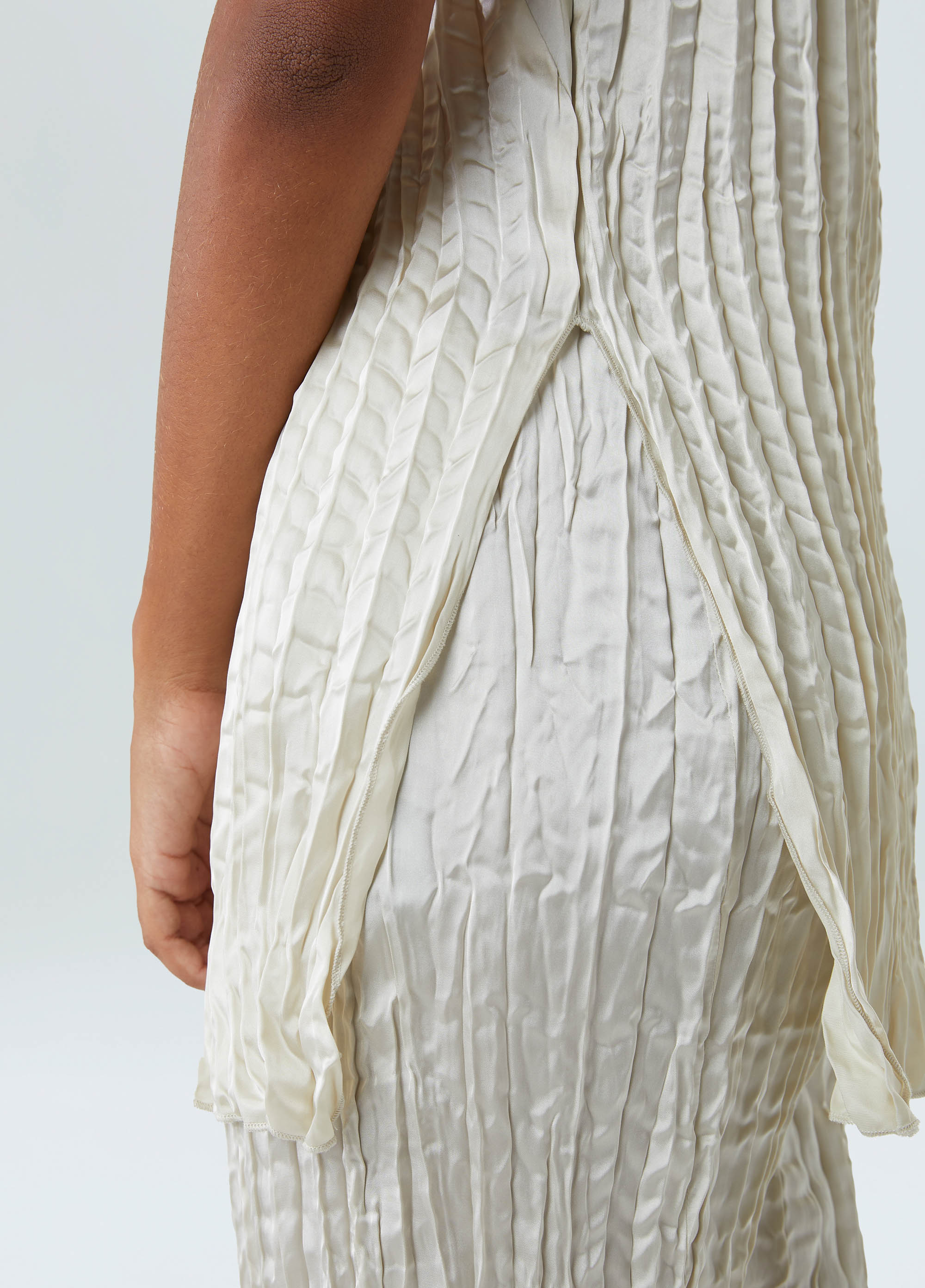 Blusa wrinkled satin