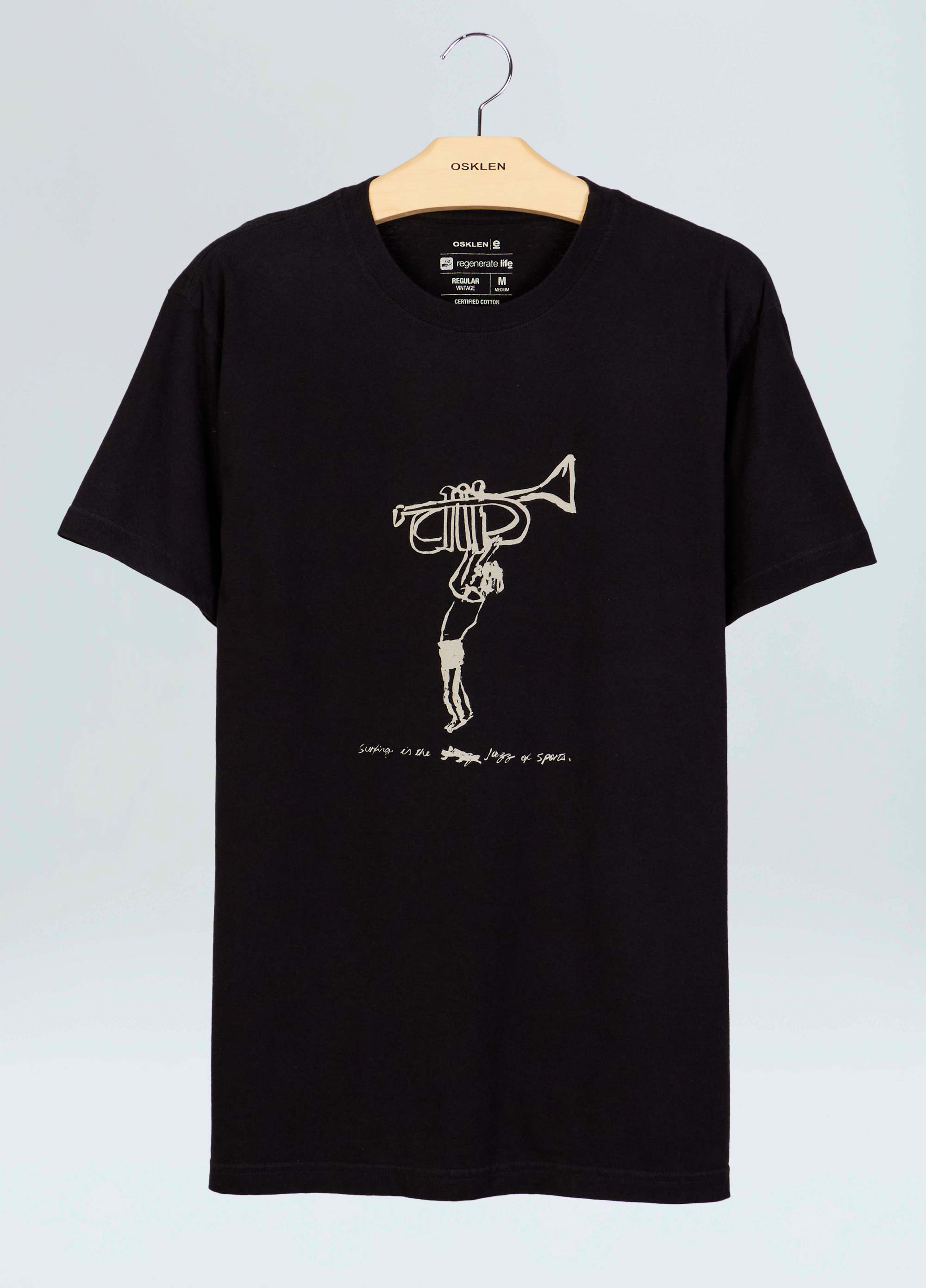 T-shirt vintage surf & jazz trumpet | Osklen
