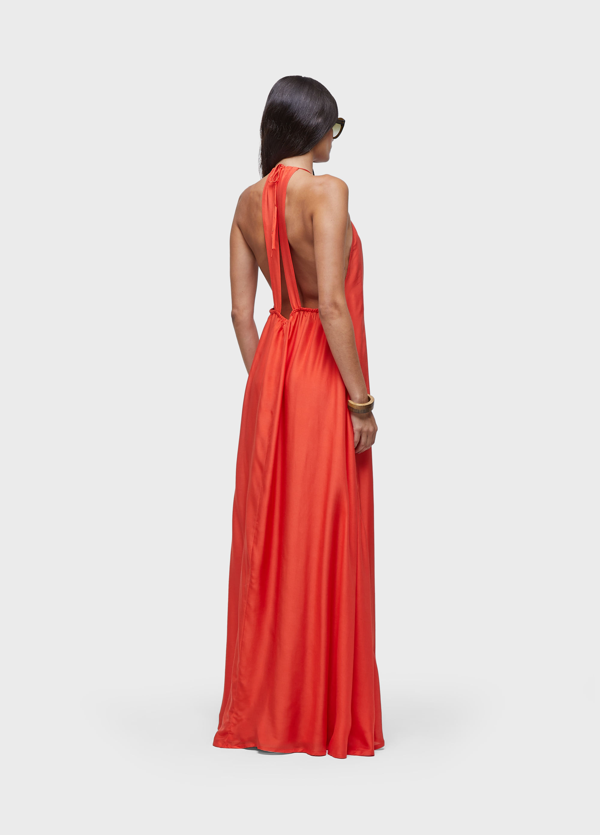 Vestido nadador amplo longo