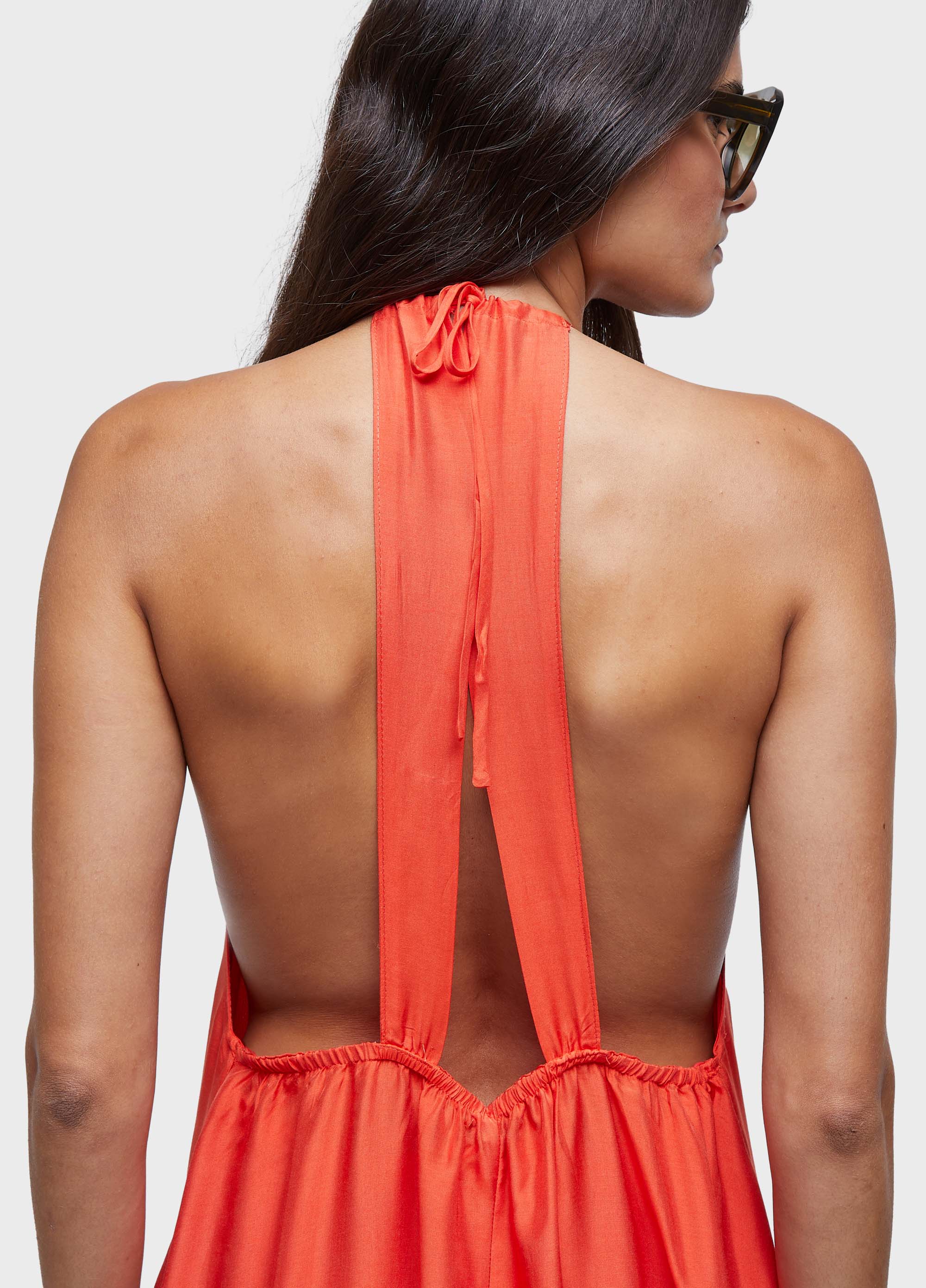 Vestido nadador amplo longo