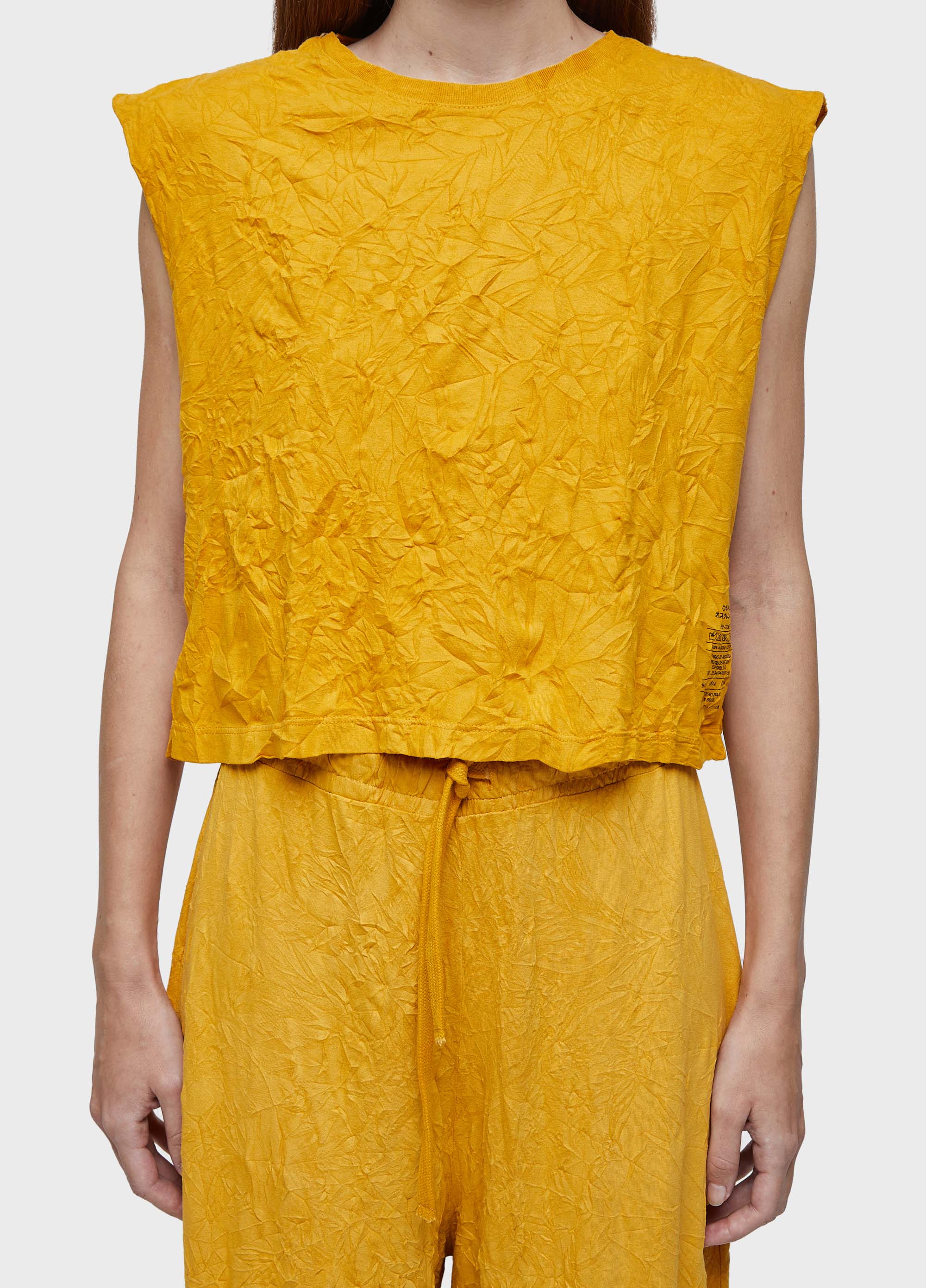 Sleeveless  wrinkled color