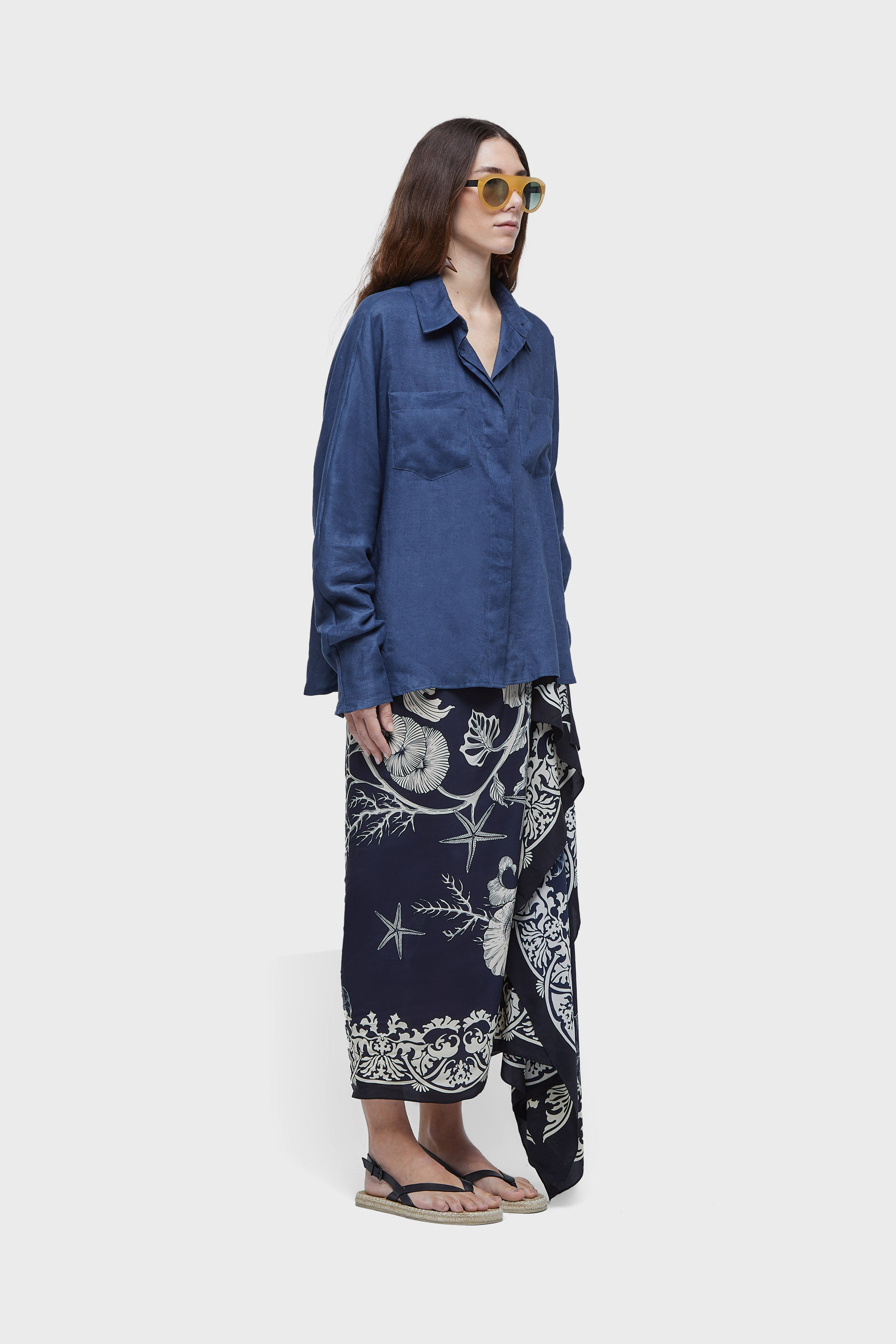 Camisa linen stone