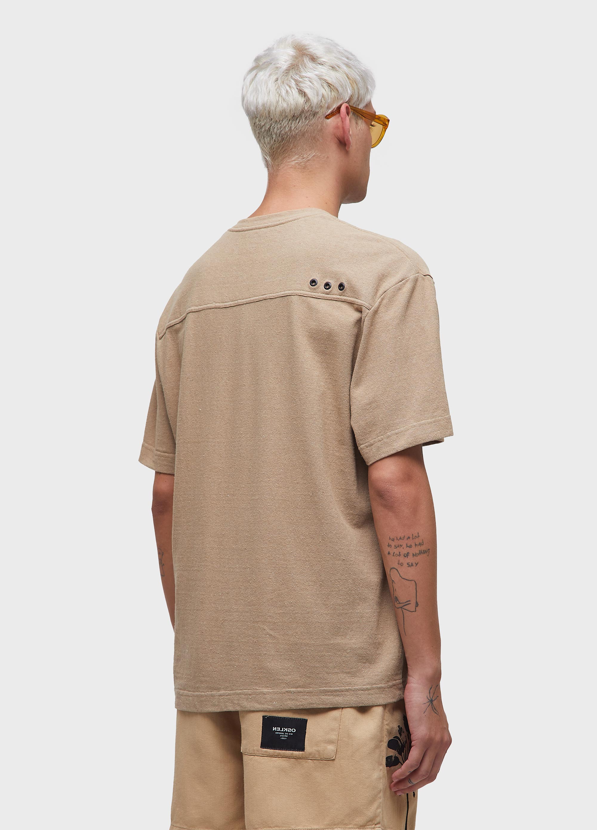 T-shirt over recycled yoke