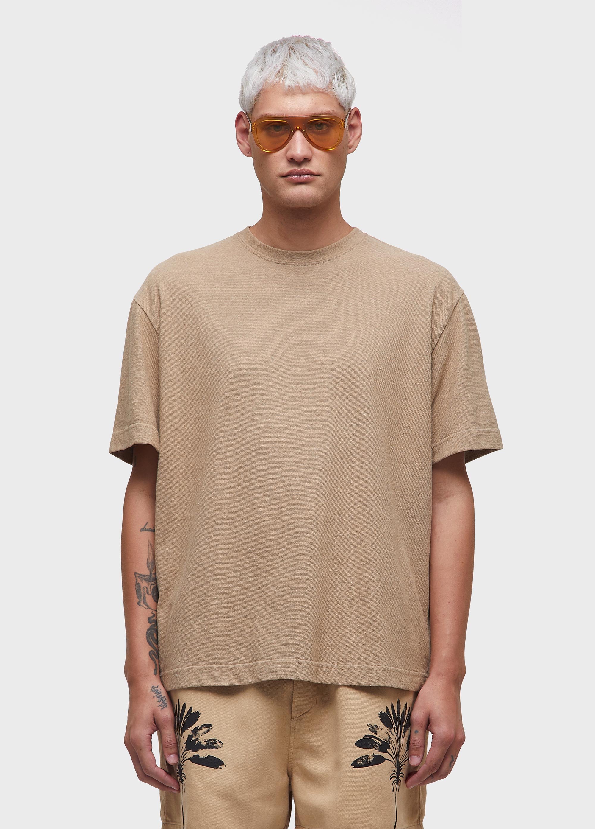 T-shirt over recycled yoke