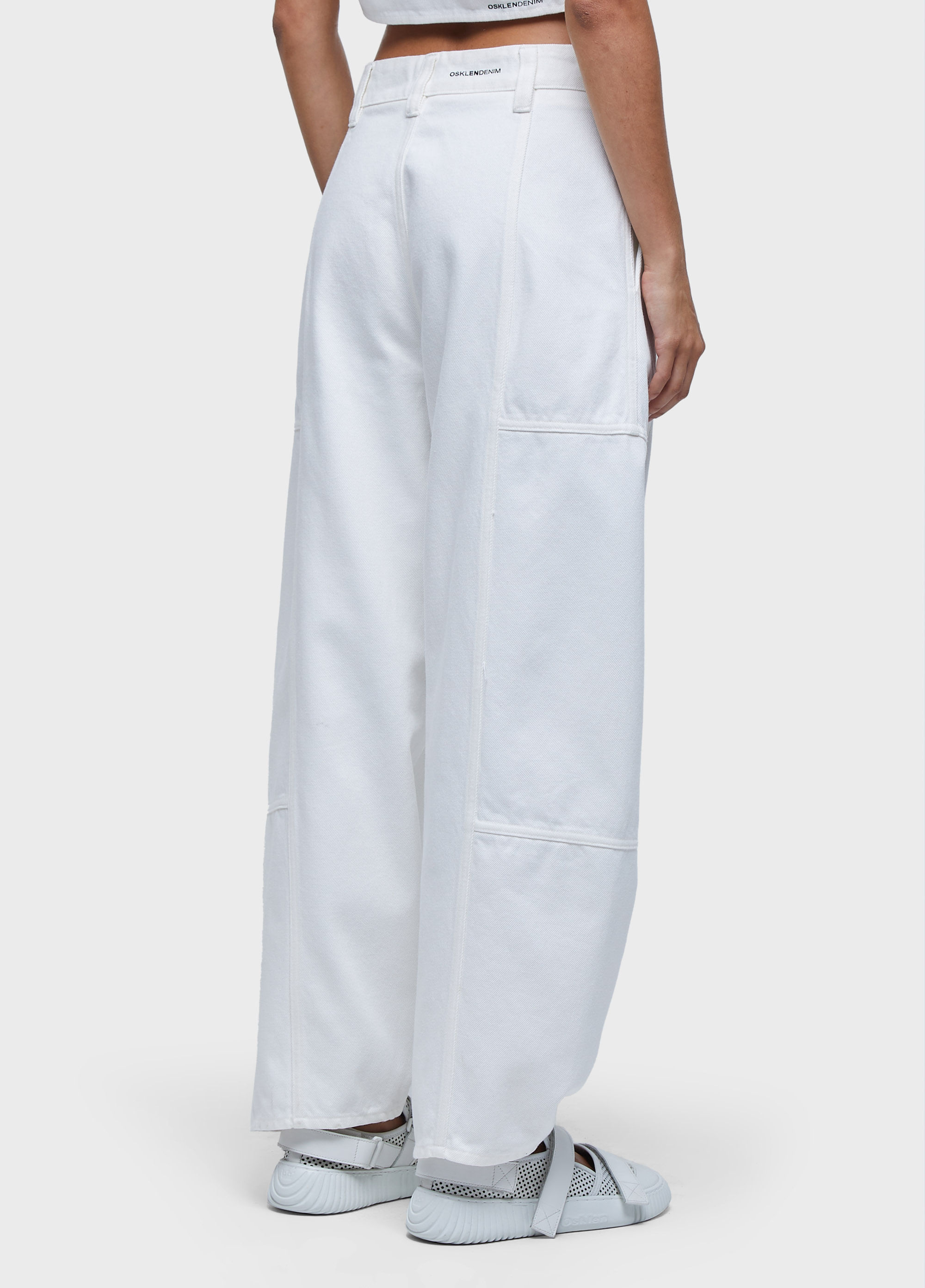 Calça  recortes denim