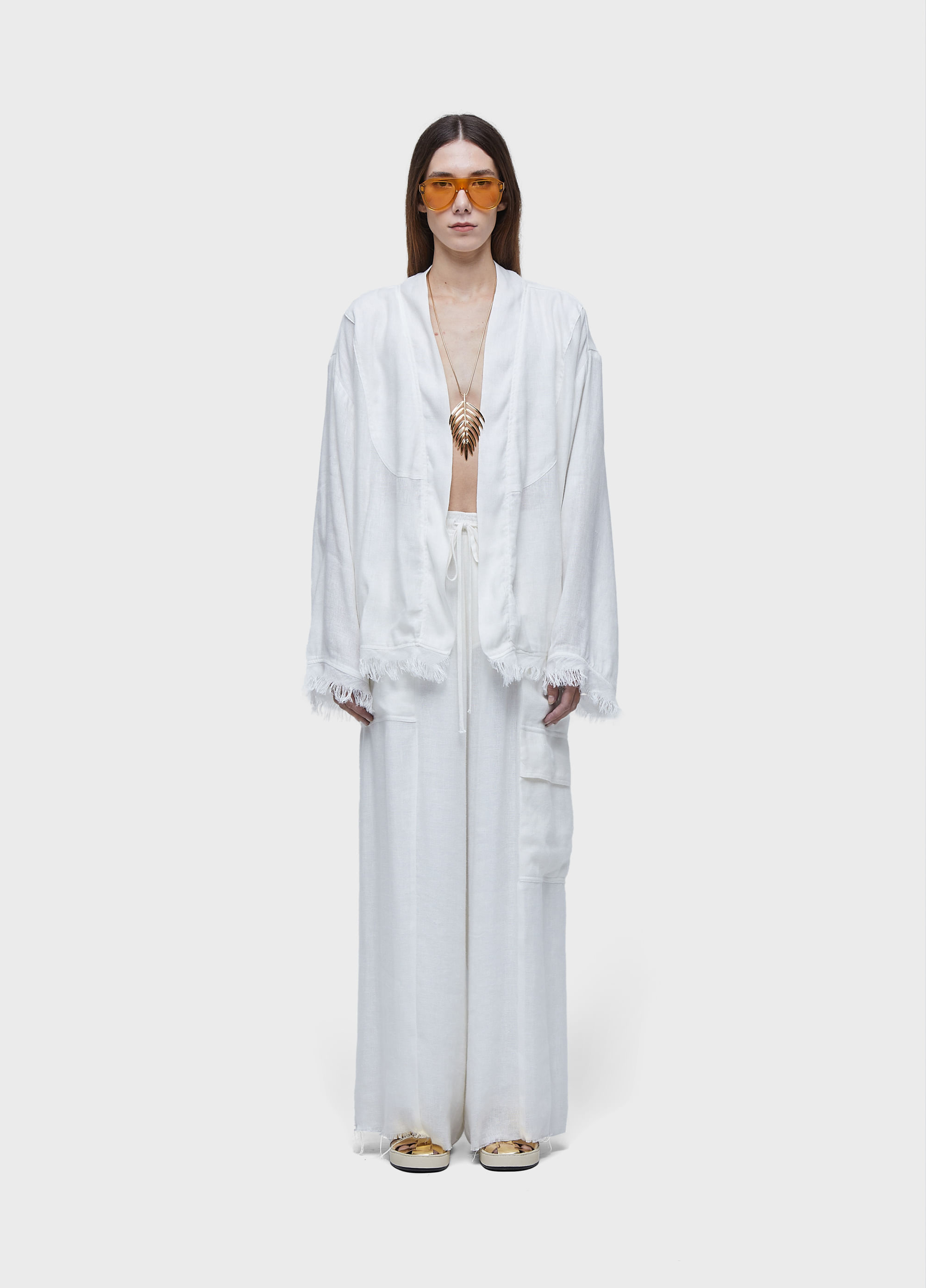 Kimono curto linho reciclado
