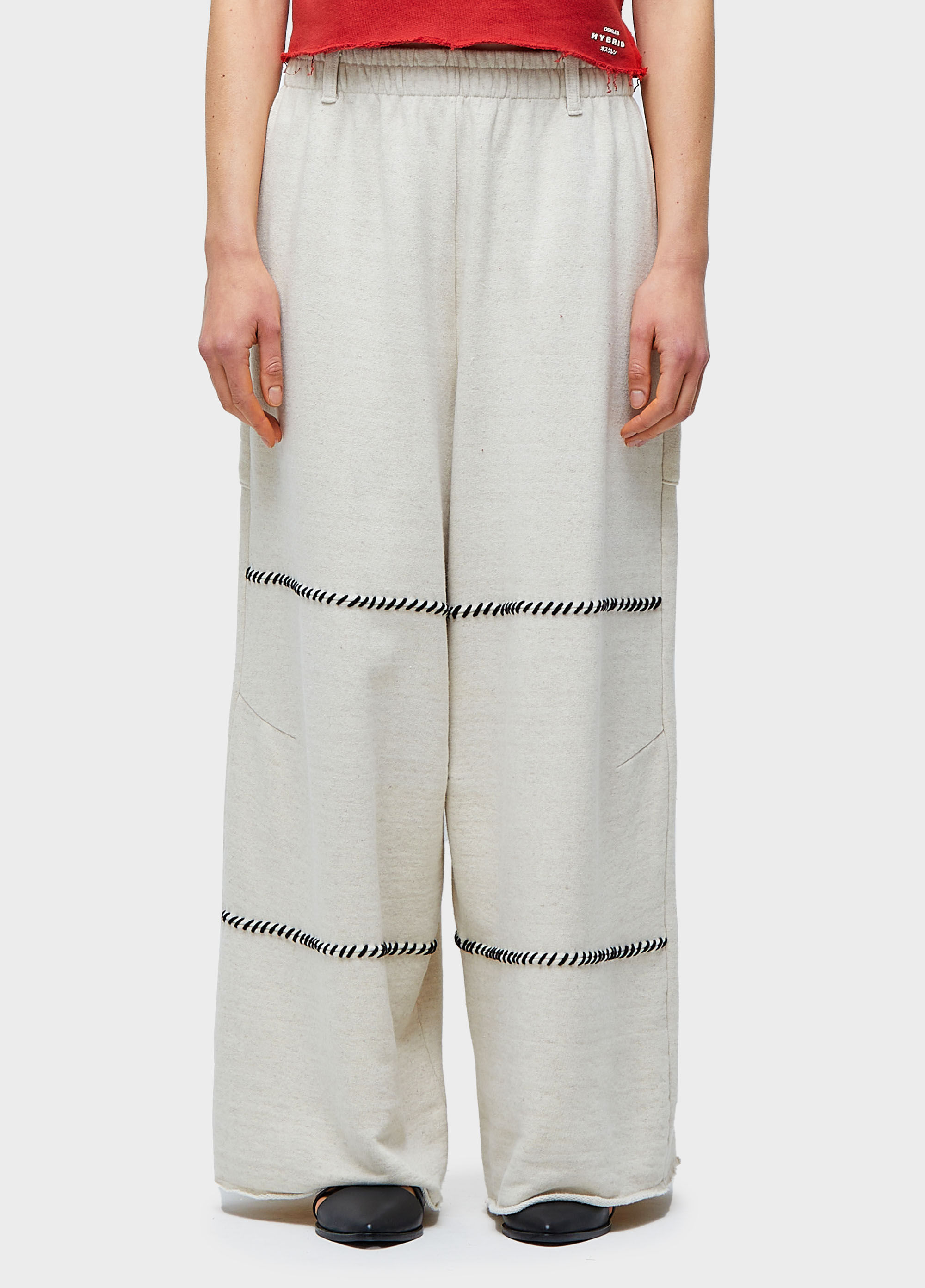 Calça moletom juta pespontos