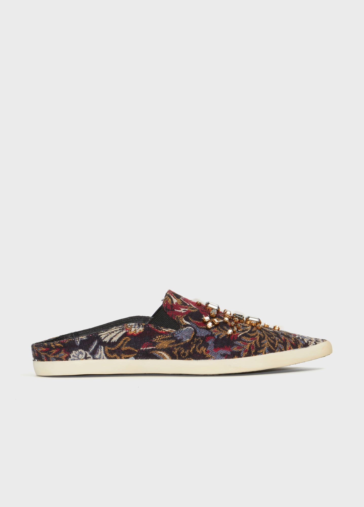 Mule vidigal jacquard origem bordado