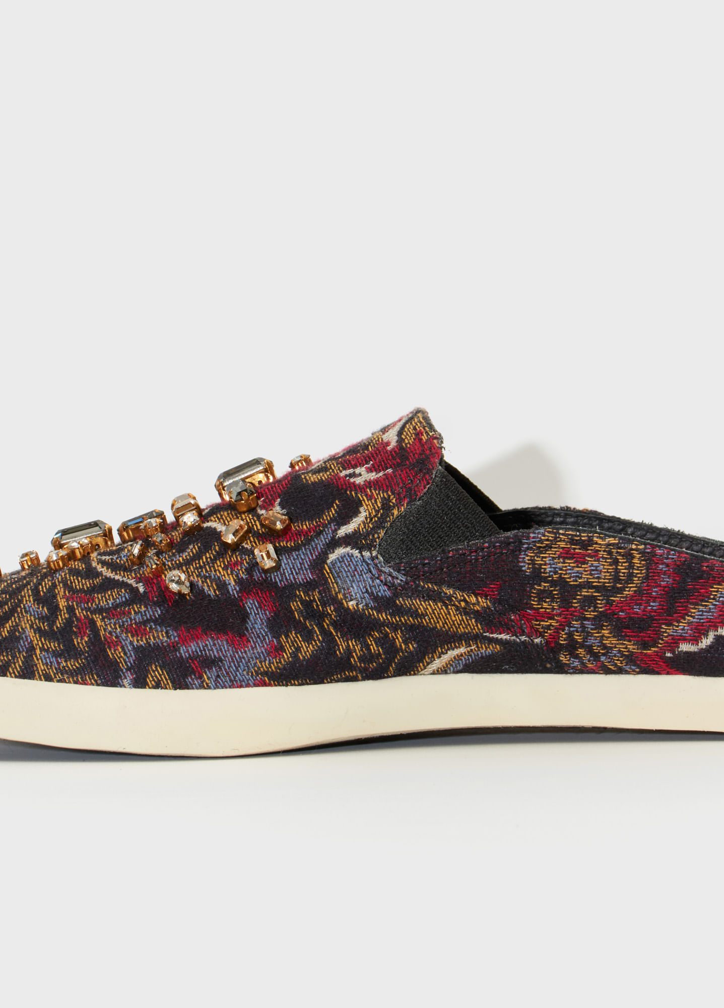 Mule vidigal jacquard origem bordado